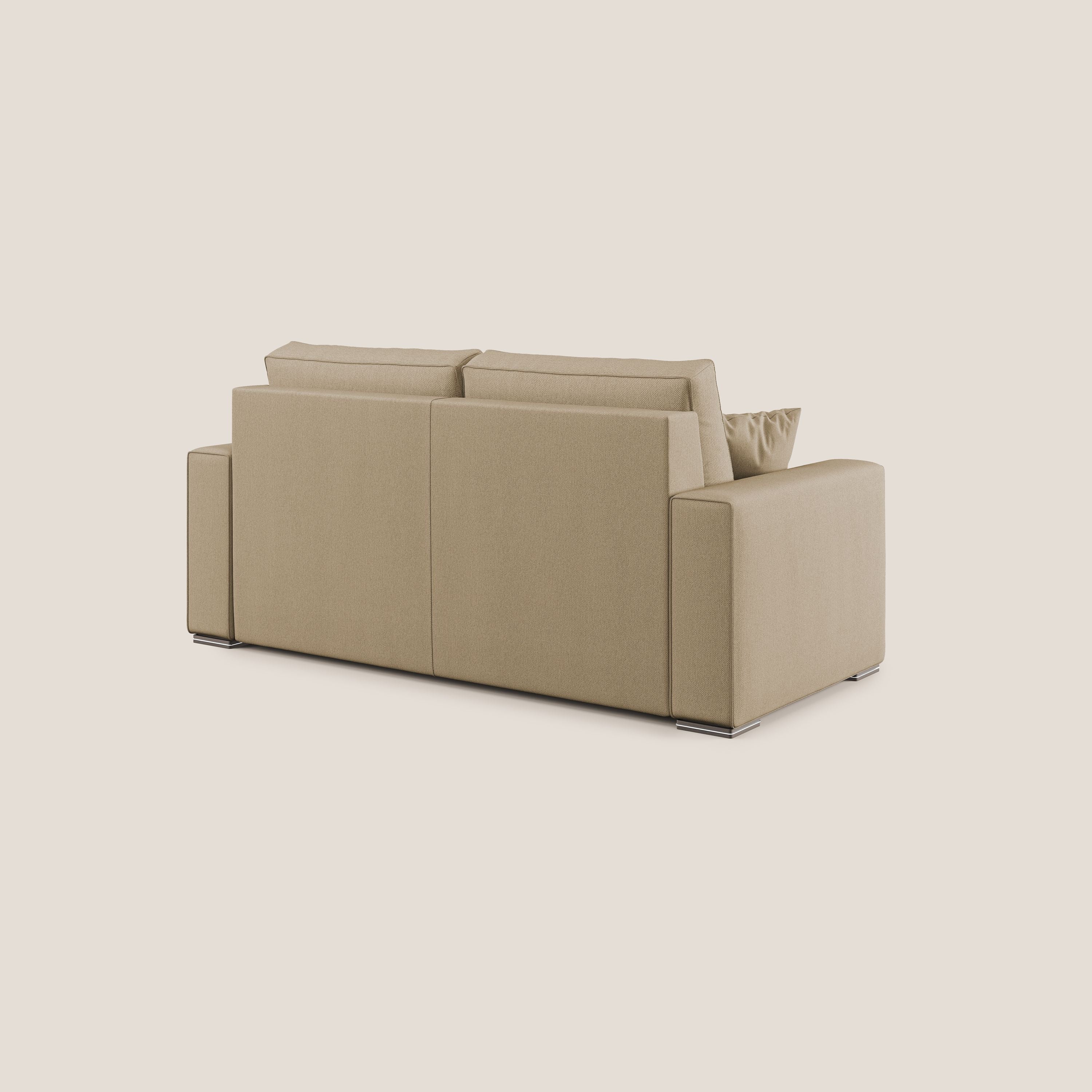 Dream Divano letto moderno dai morbidi cuscini in tessuto smacchiabile T05 beige - divani.store