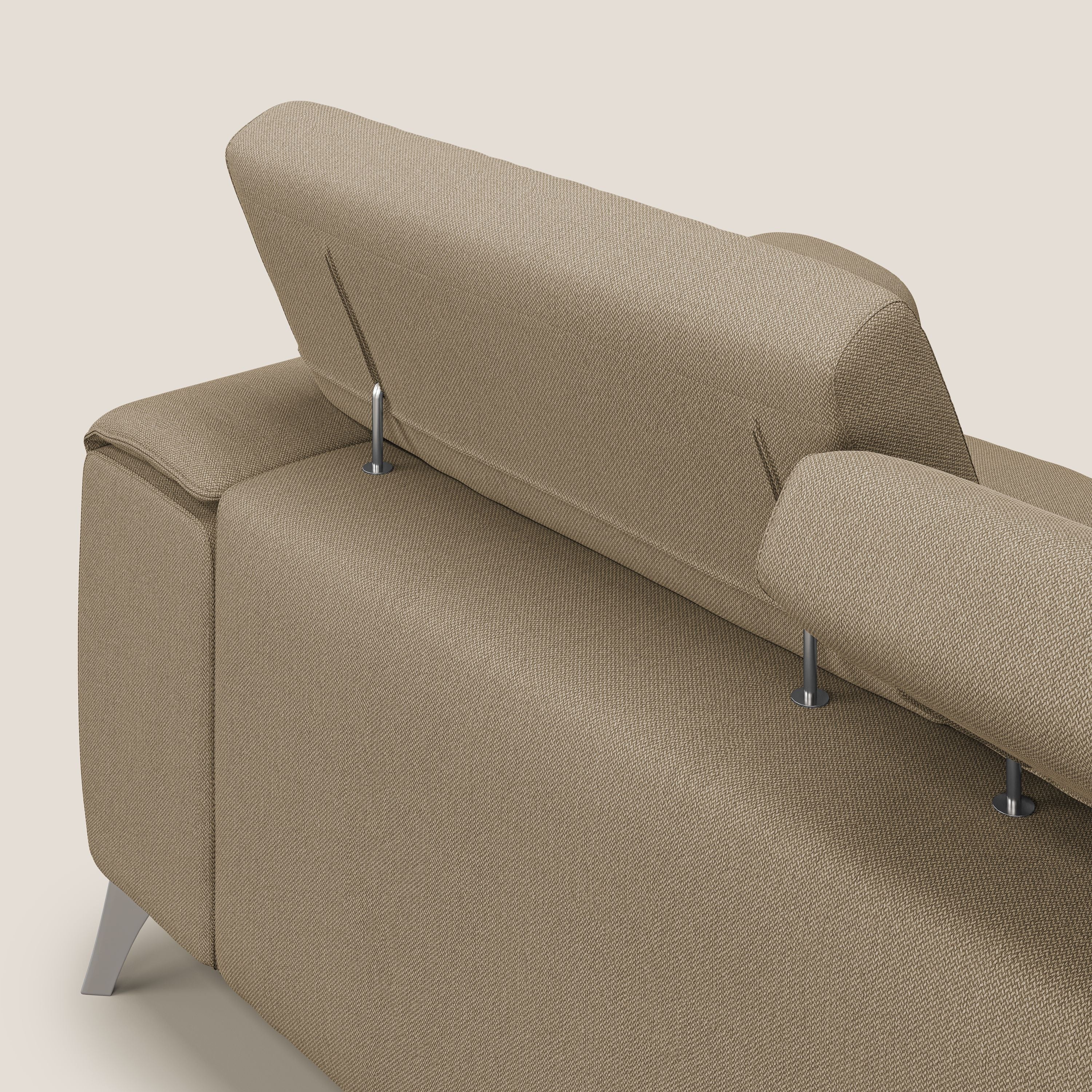 Fusion divano con 3 sedute allungabili in tessuto smacchiabile T05 beige - divani.store