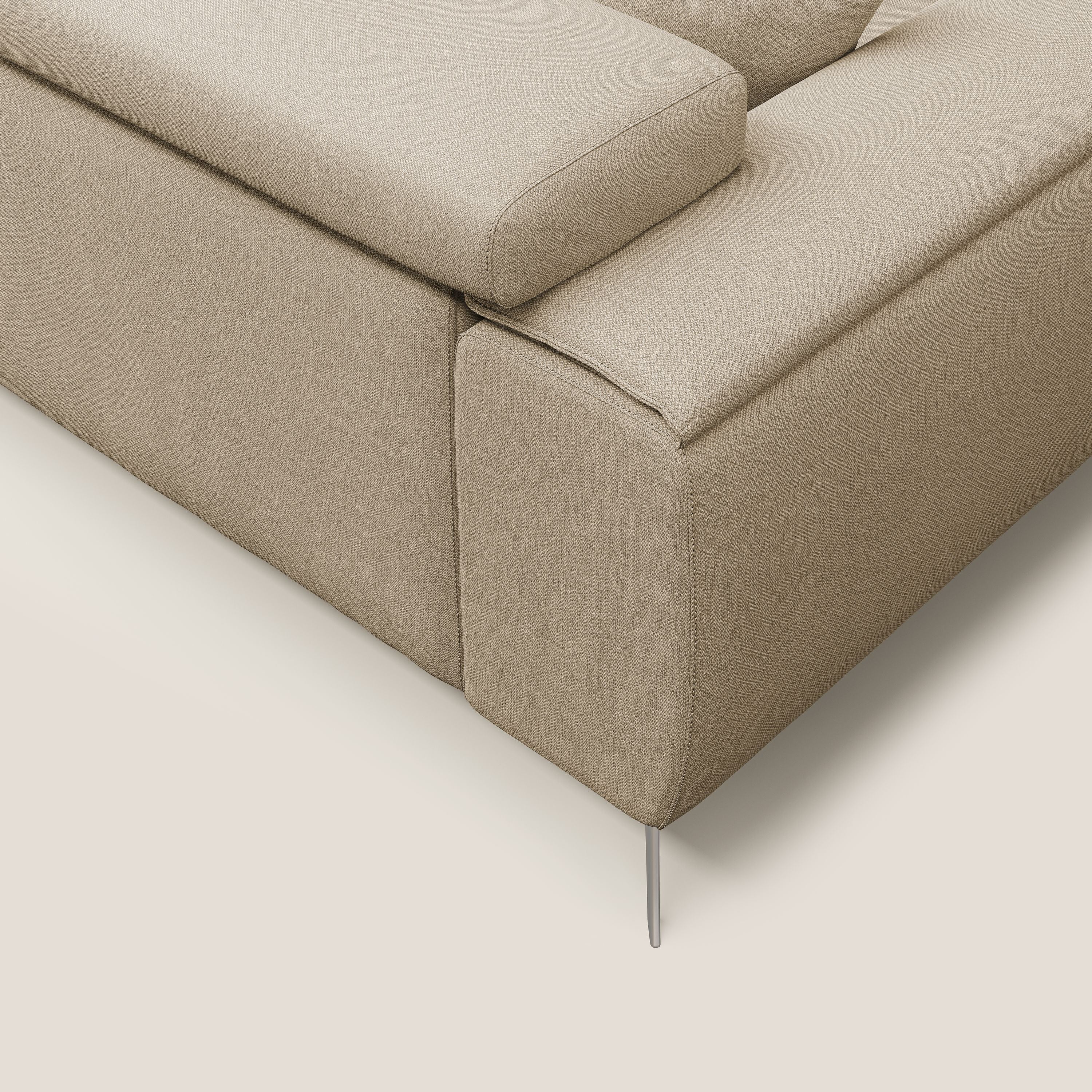 Fusion divano con sedute allungabili in tessuto smacchiabile T05 beige - divani.store