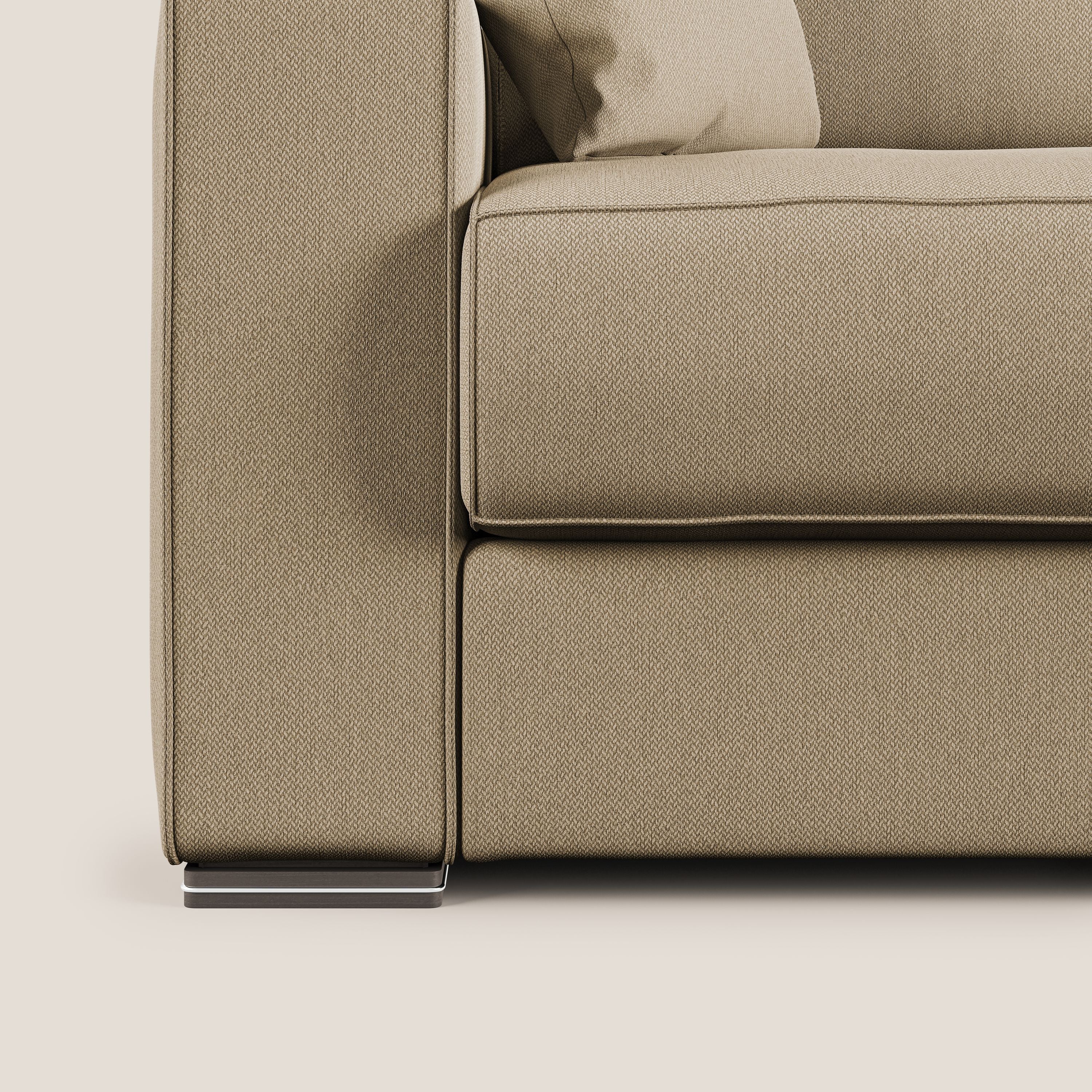 Dream Divano letto moderno dai morbidi cuscini in tessuto smacchiabile T05 beige - divani.store