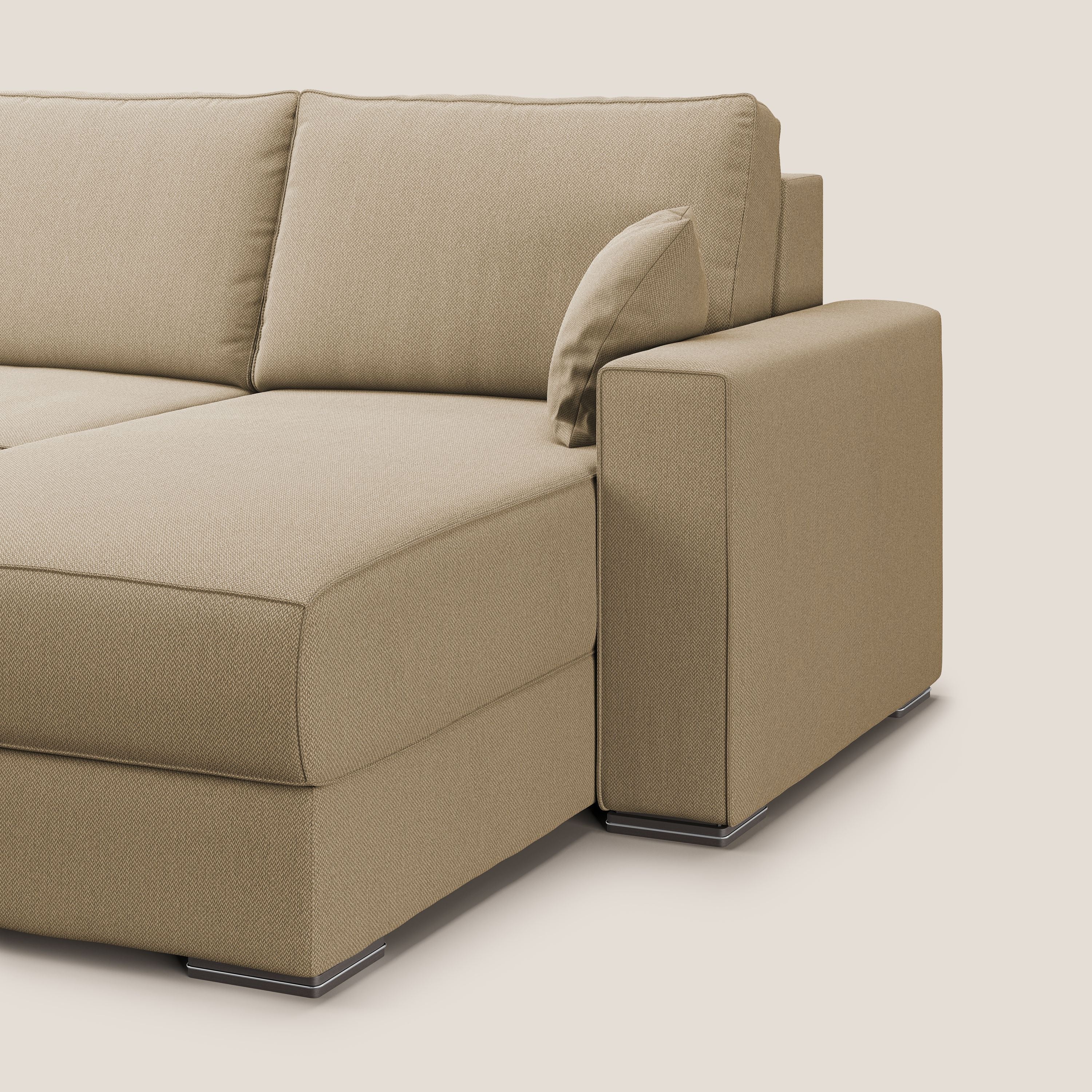 Dream Divano letto angolare in tessuto smacchiabile T05 beige - divani.store