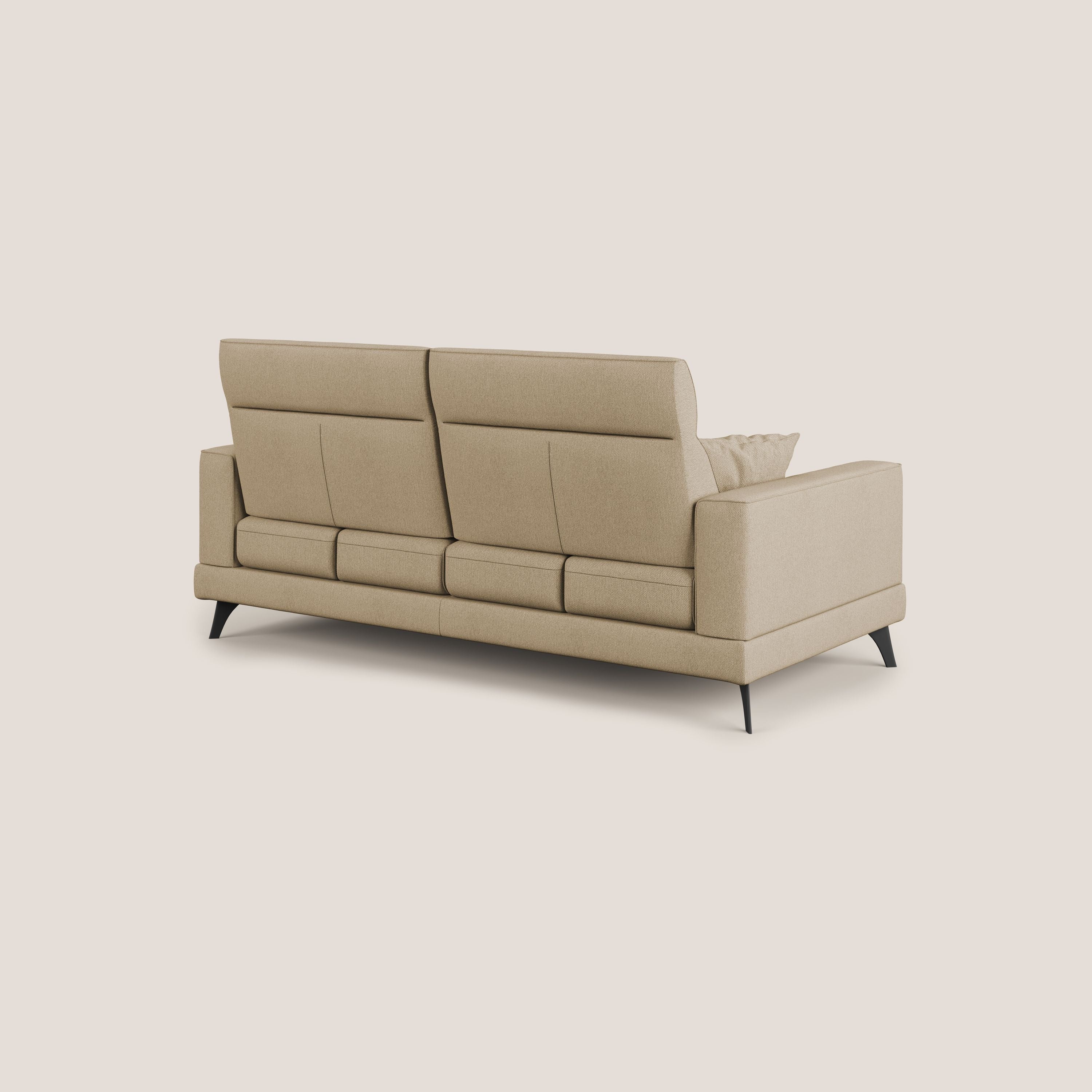 Slide Divano con schienali traslanti e poggiatesta in tessuto smacchiabile T05 beige - divani.store