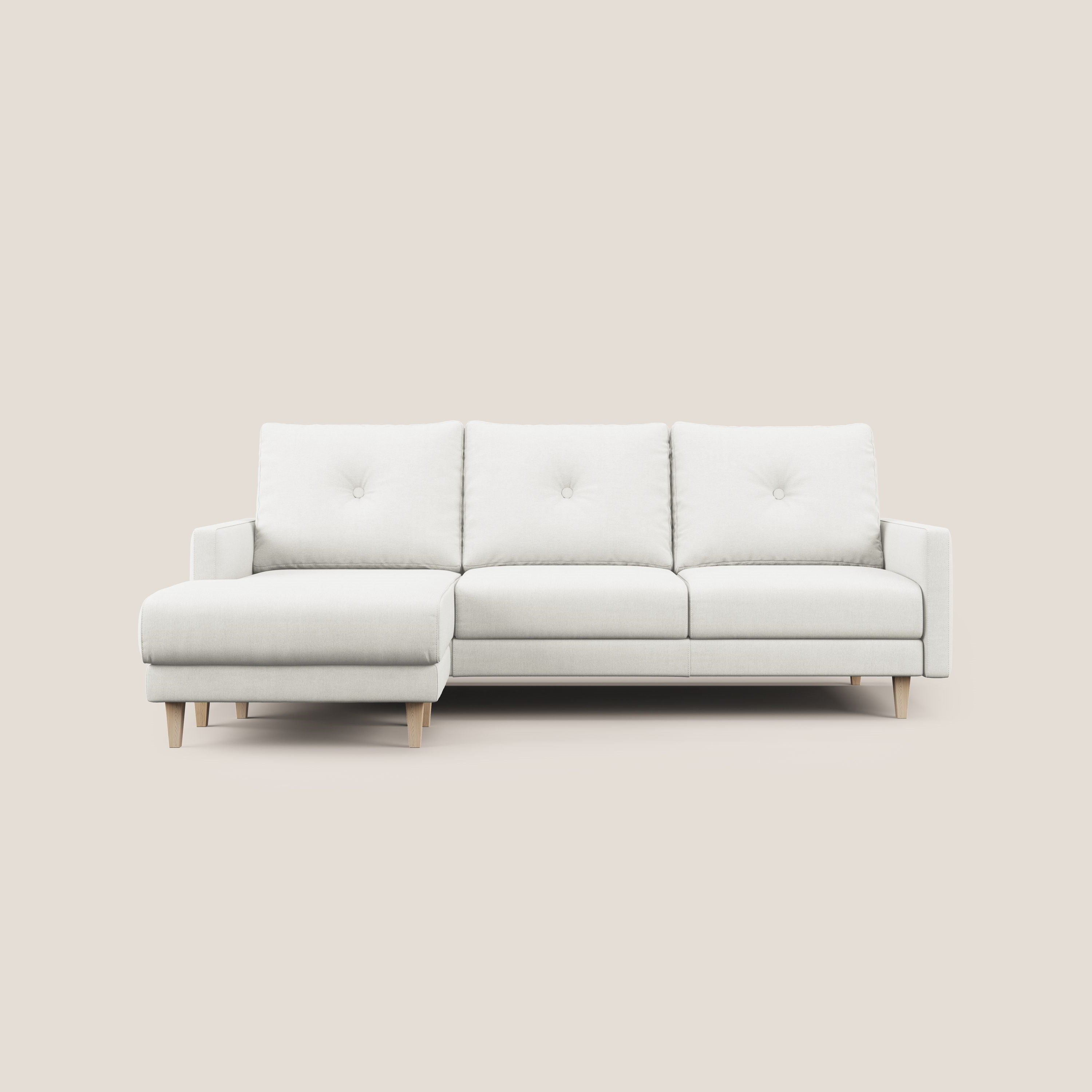 Matisse Divano angolare con sedute scorrevoli in tessuto morbido smacchiabile T17 - divani.store