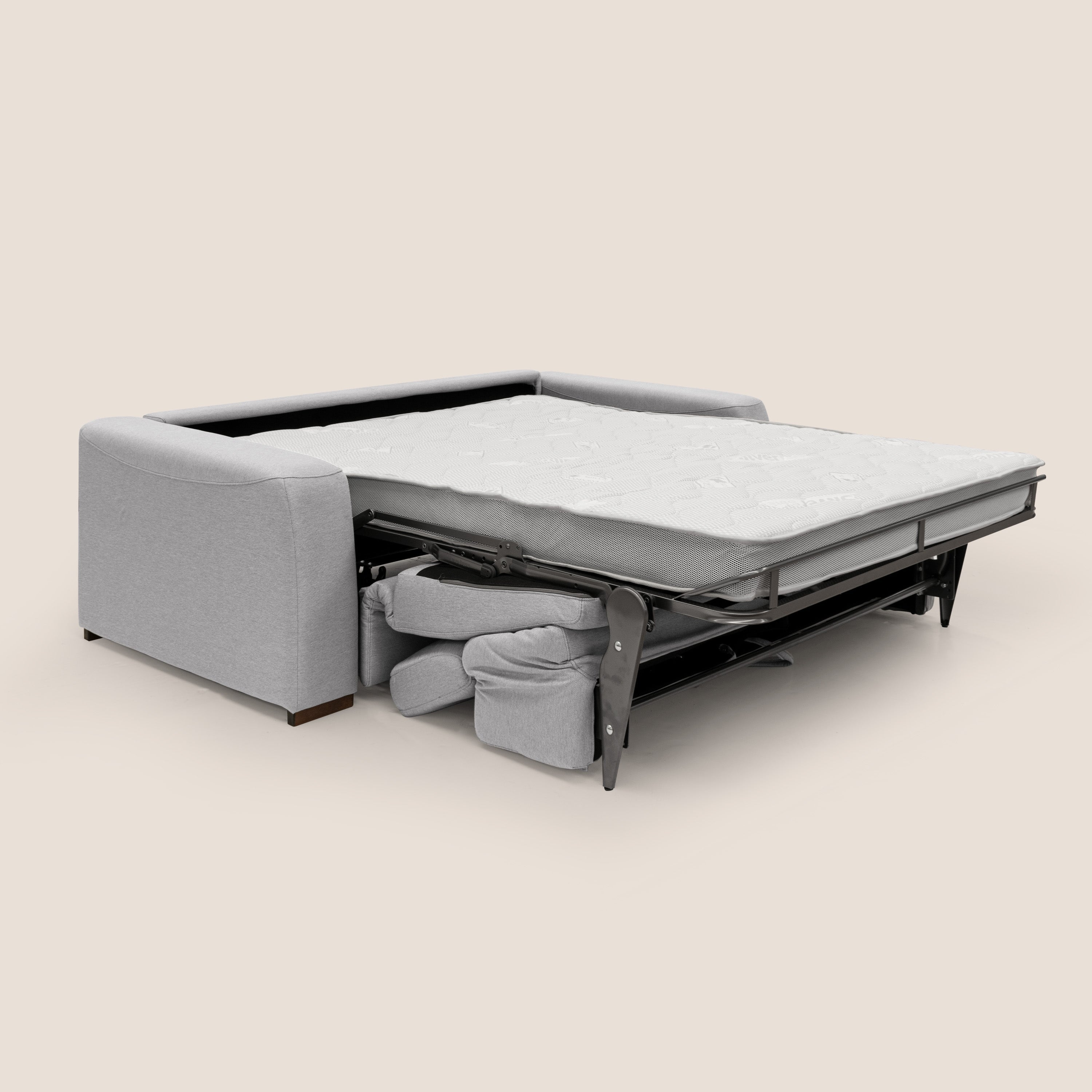 Poseidon divano letto + relax elettrico in tessuto smacchiabile impermeabile T05 grigio - divani.store