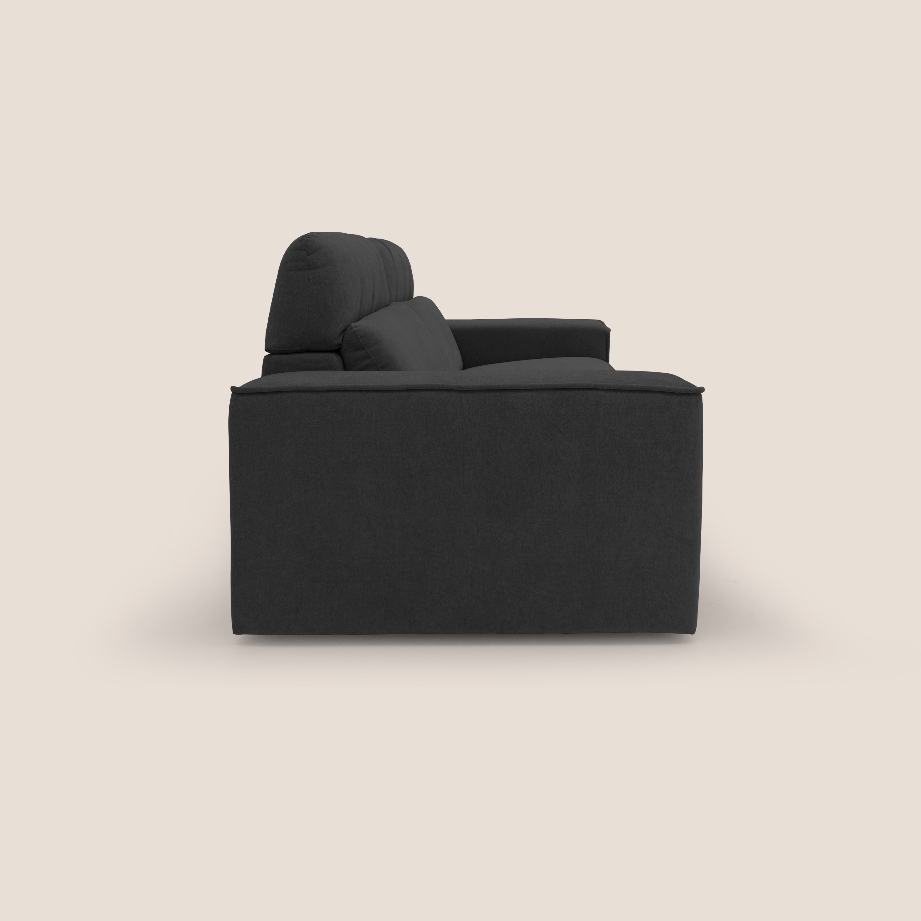 Clark Divano modulare con opzione relax elettrico in tessuto smacchiabile impermeabile T17 nero - divani.store