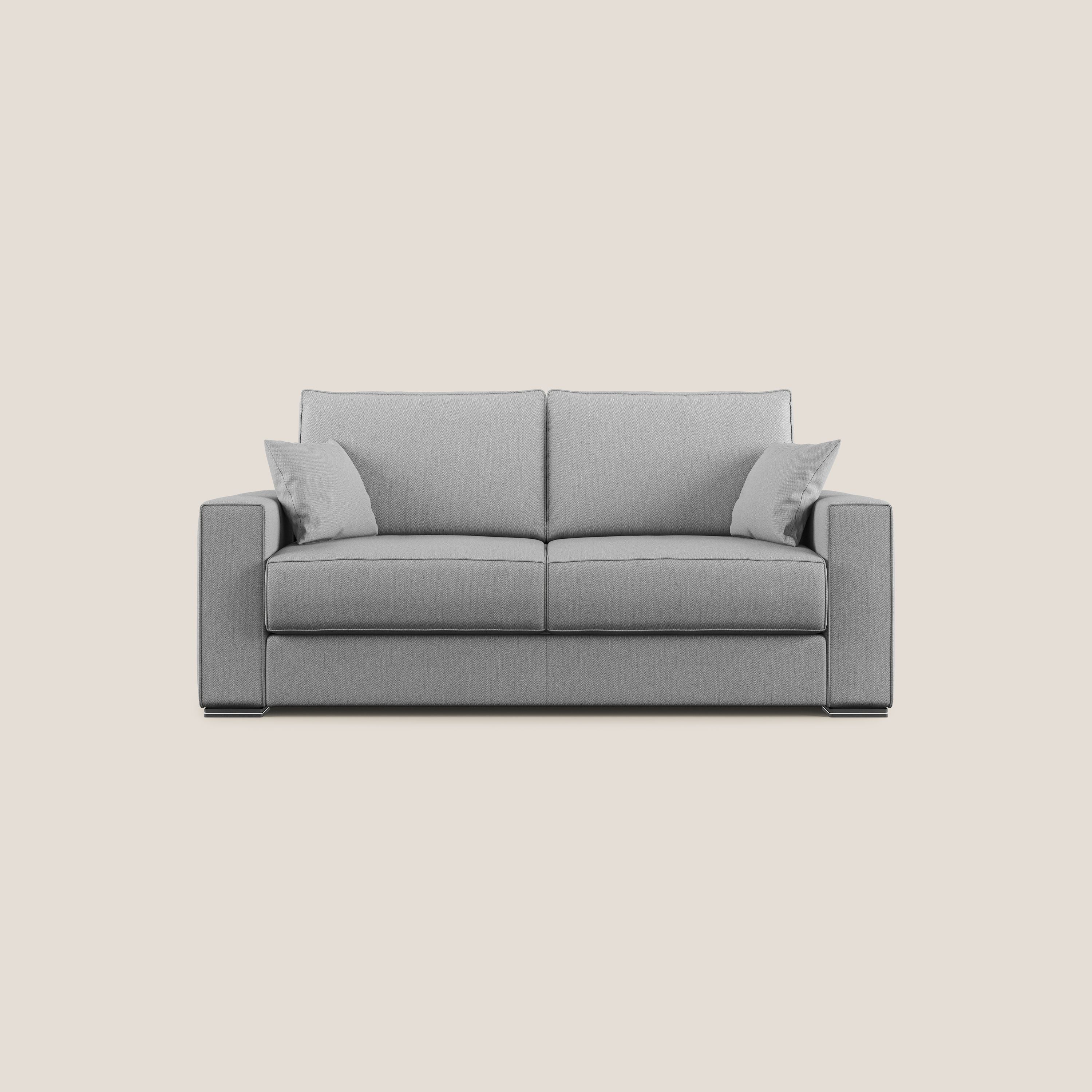 Dream Divano letto moderno dai morbidi cuscini in tessuto smacchiabile T05 grigio - divani.store