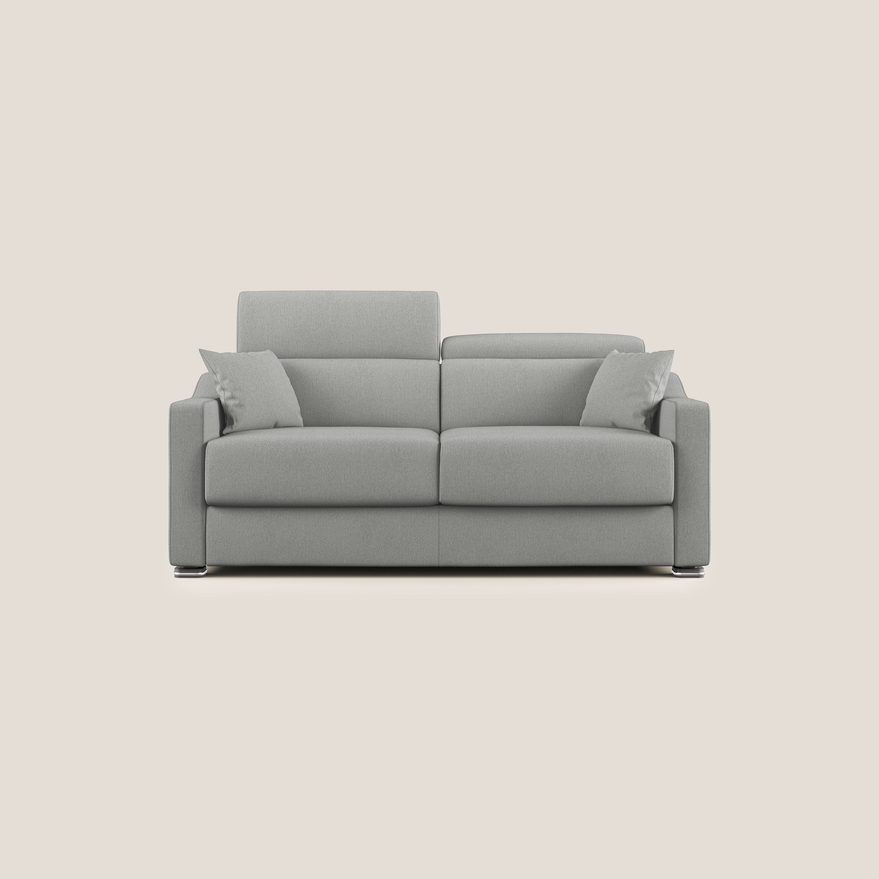 Amber divano letto matrimoniale in tessuto smacchiabile T05 grigio - divani.store