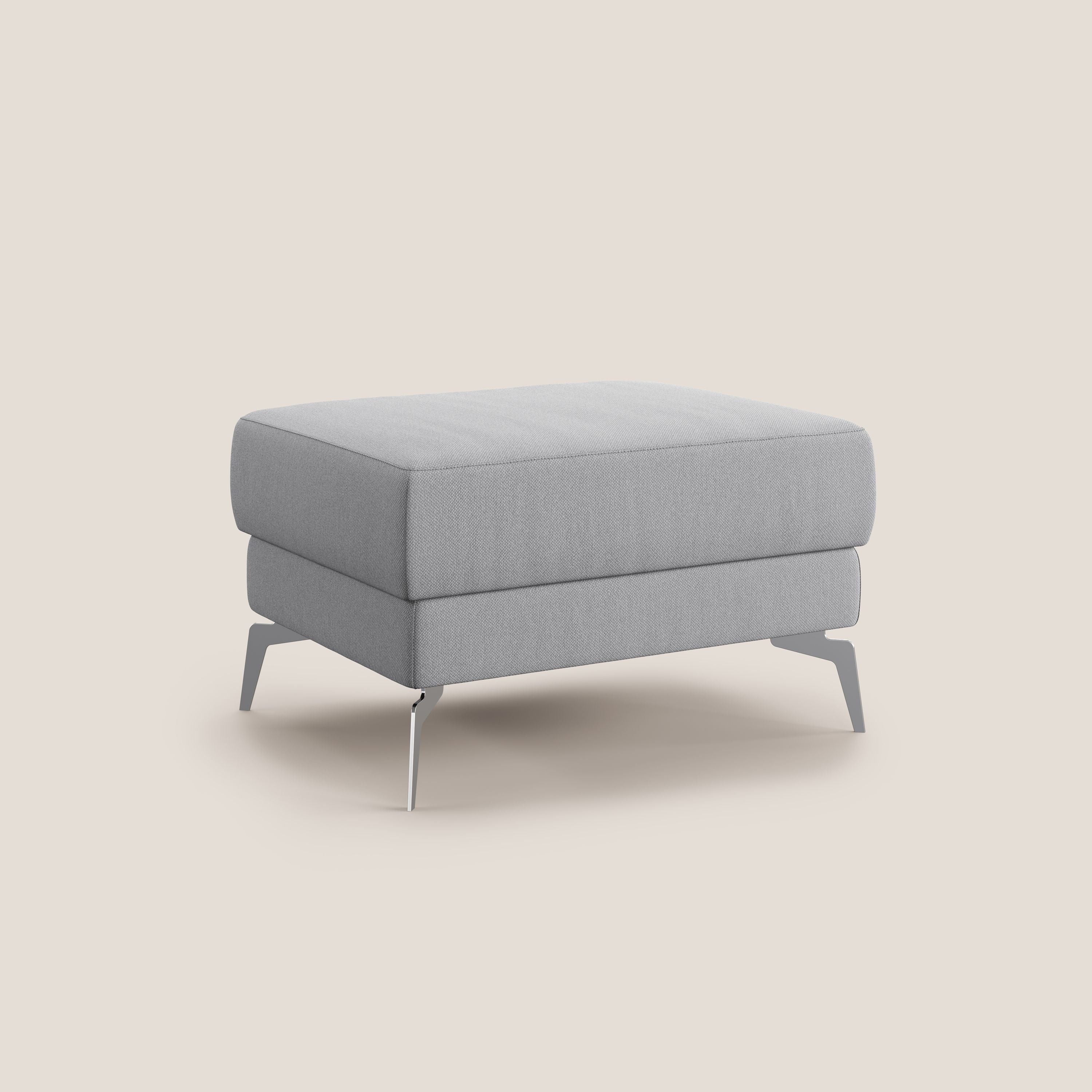 Star Pouf con piedini alti in tessuto smacchiabile T05 grigio - divani.store