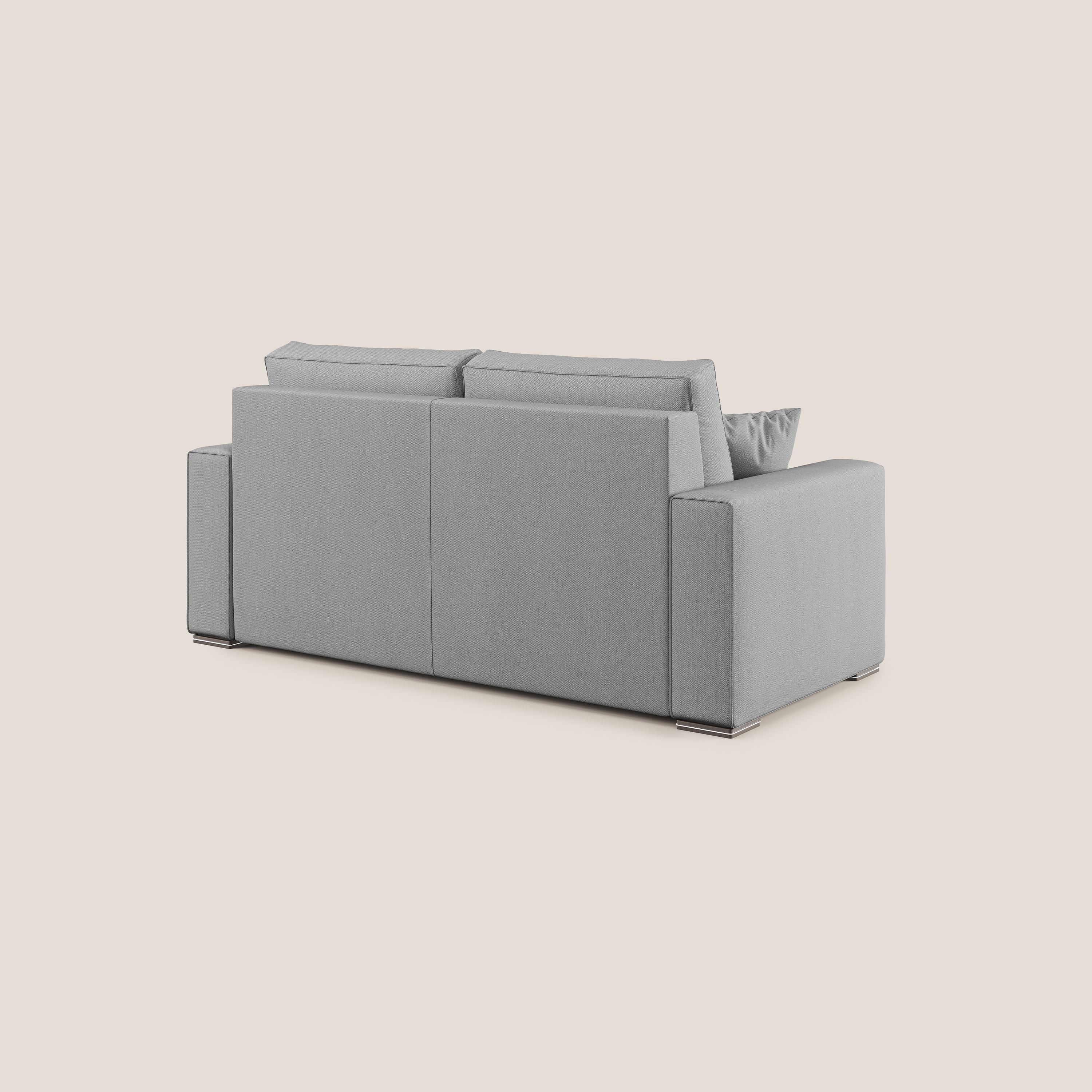 Dream Divano letto moderno dai morbidi cuscini in tessuto smacchiabile T05 grigio - divani.store
