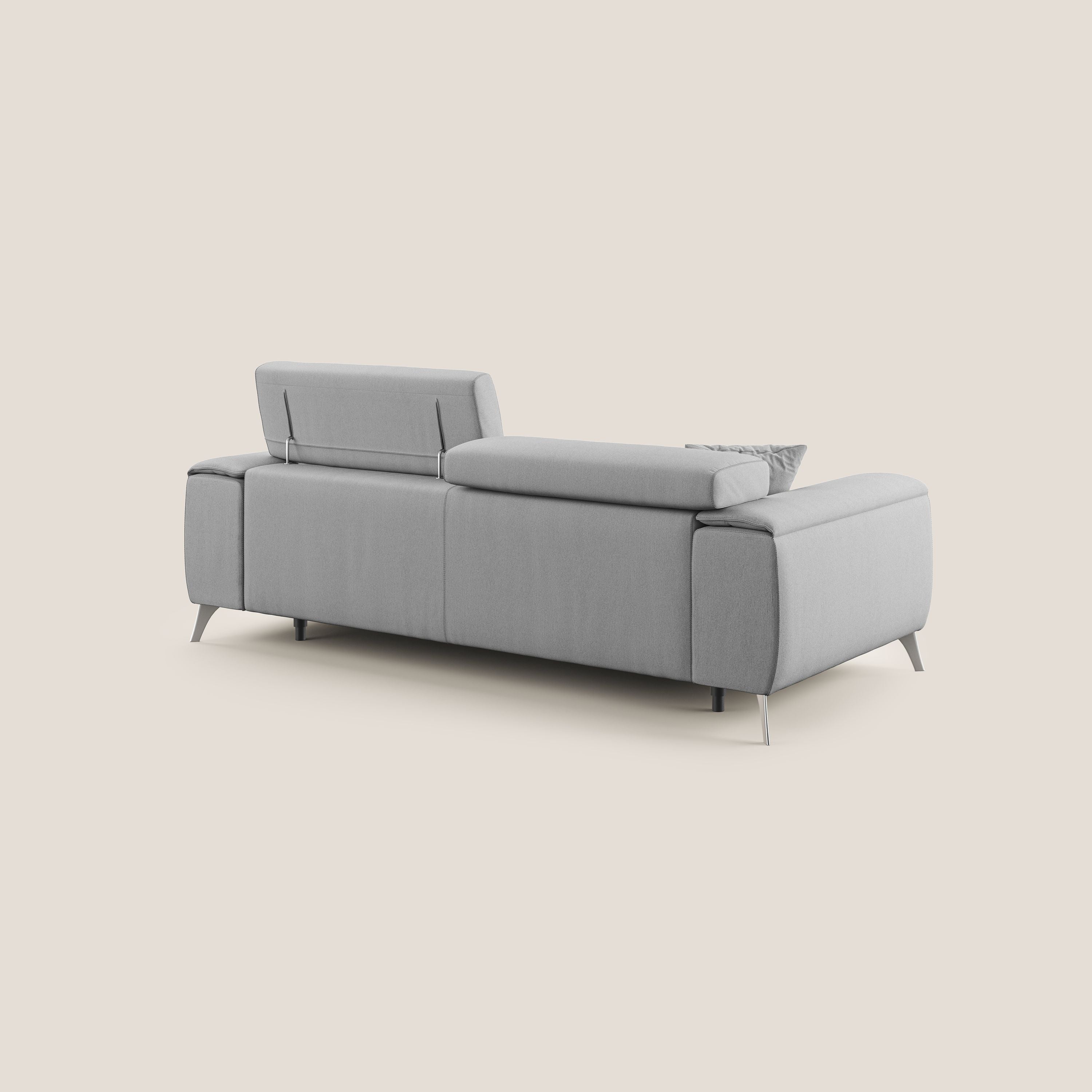 Fusion divano con sedute allungabili in tessuto smacchiabile T05 grigio - divani.store