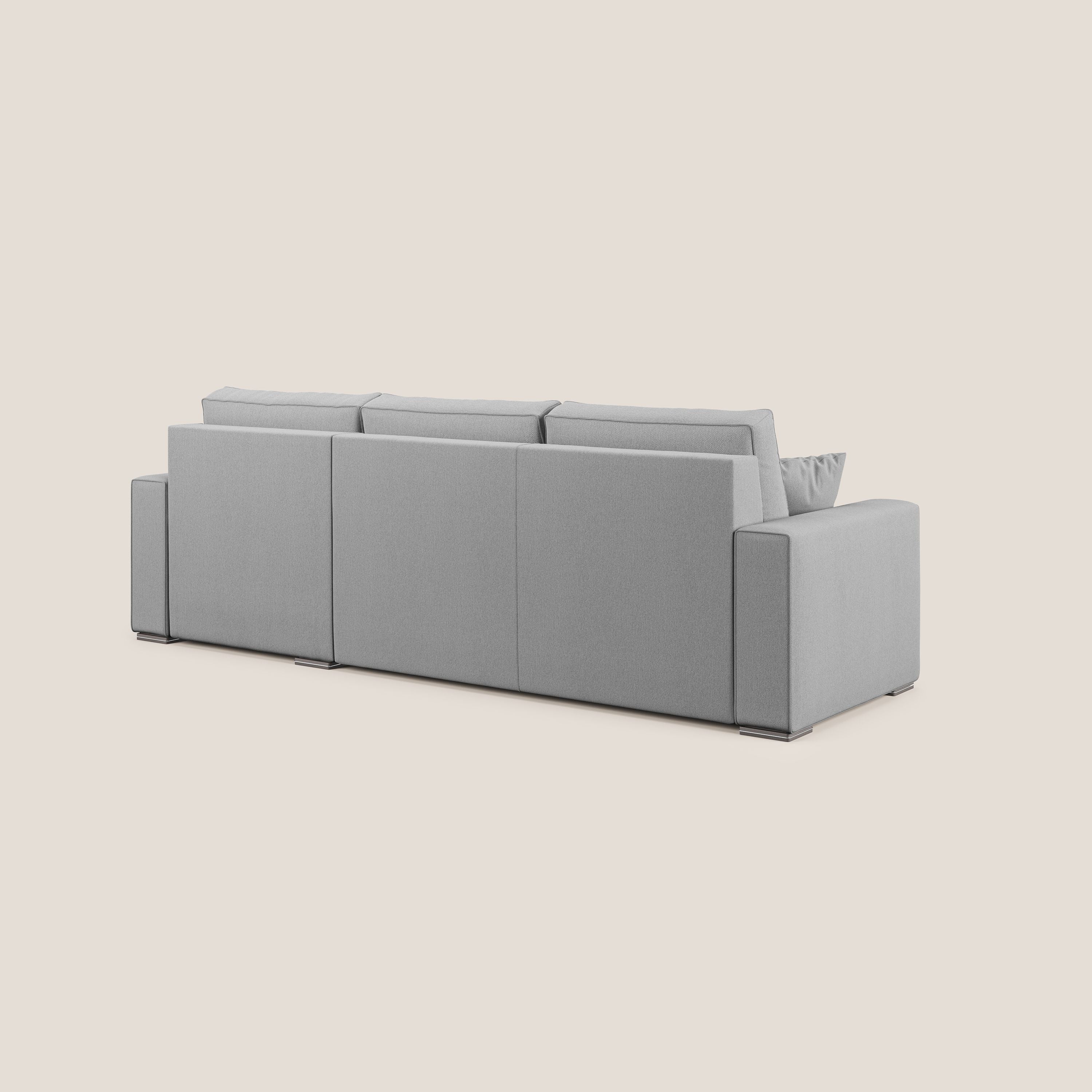 Dream Divano letto angolare in tessuto smacchiabile T05 grigio - divani.store