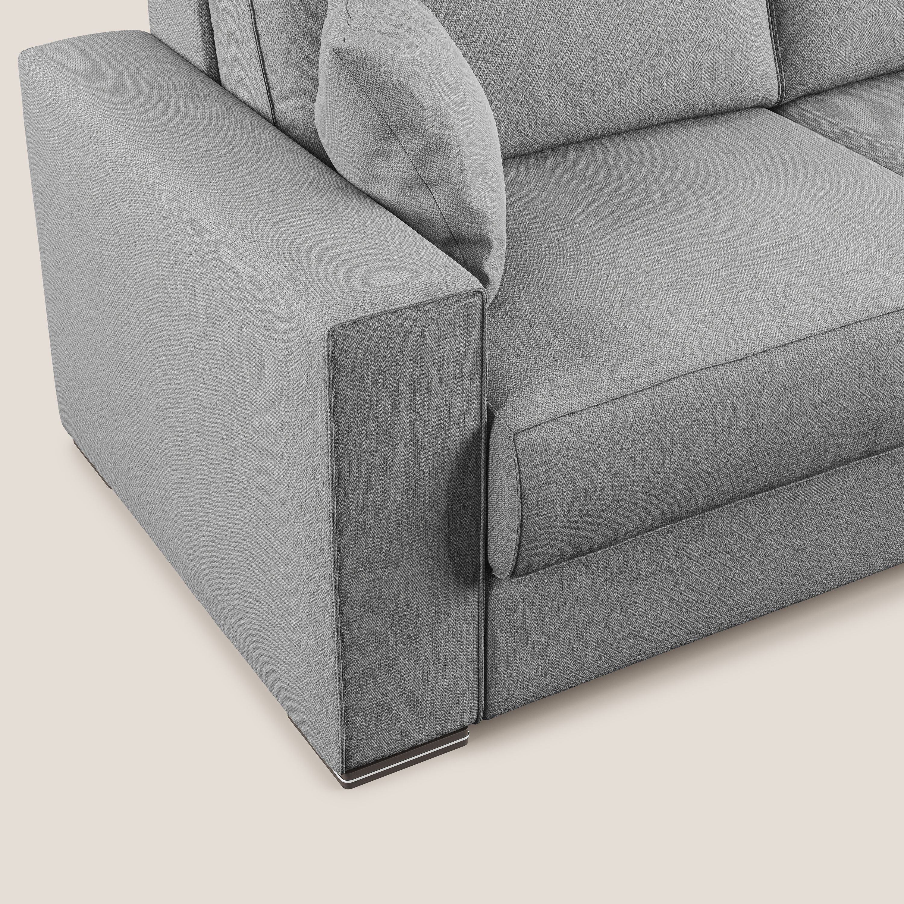 Dream Divano letto moderno dai morbidi cuscini in tessuto smacchiabile T05 grigio - divani.store