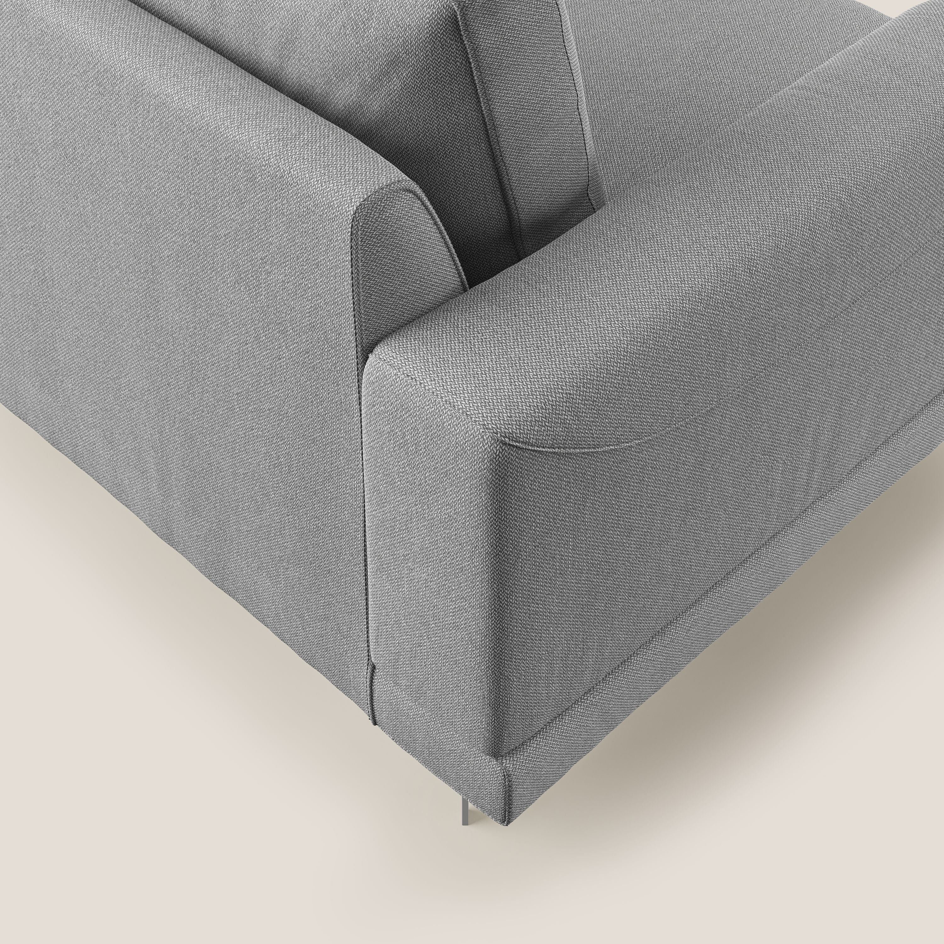 Dorian poltrona moderna in tessuto smacchiabile T05 grigio - divani.store