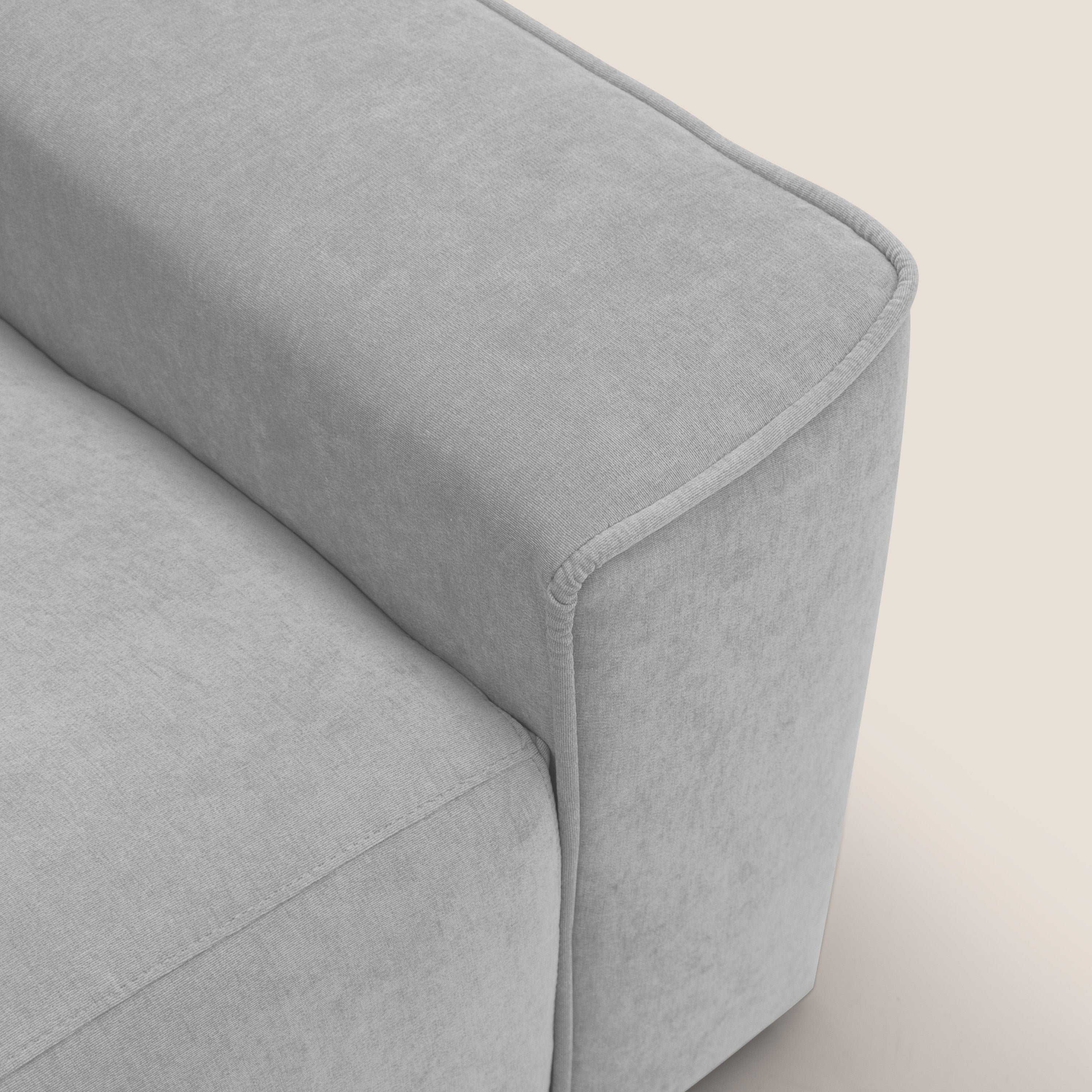 Clark Divano modulare 3 sedute con opzione relax elettrico in tessuto smacchiabile impermeabile T17 grigio - divani.store