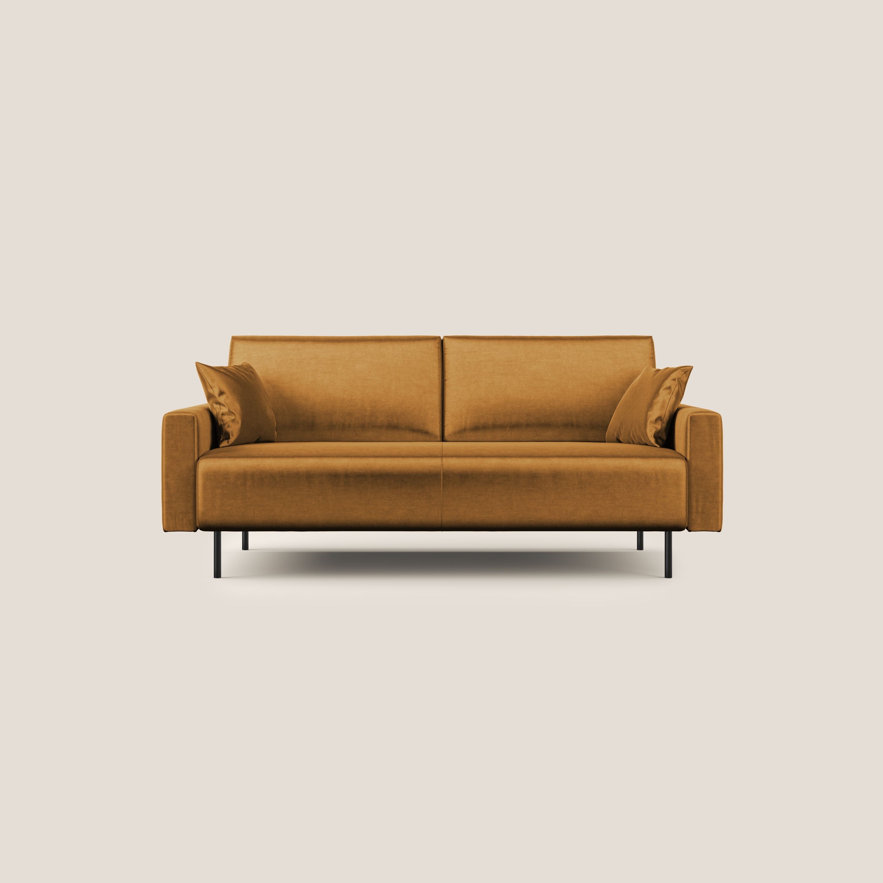 Arthur divano moderno in velluto morbido impermeabile T01 oro - divani.store