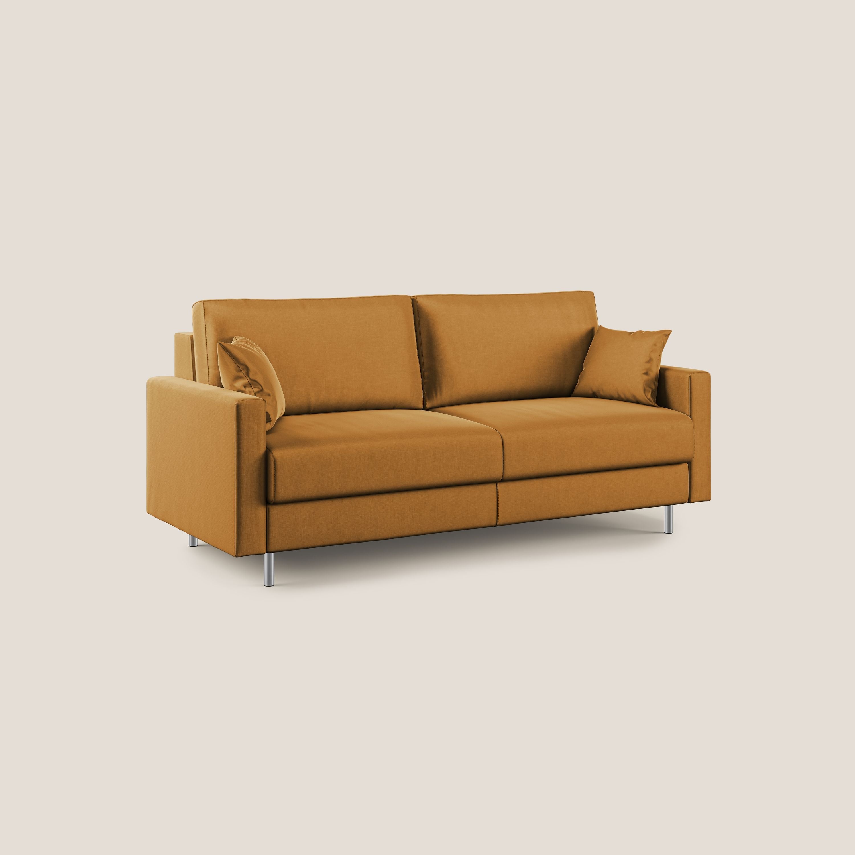 Andromeda divano letto matrimoniale in velluto morbido impermeabile T01 oro - divani.store