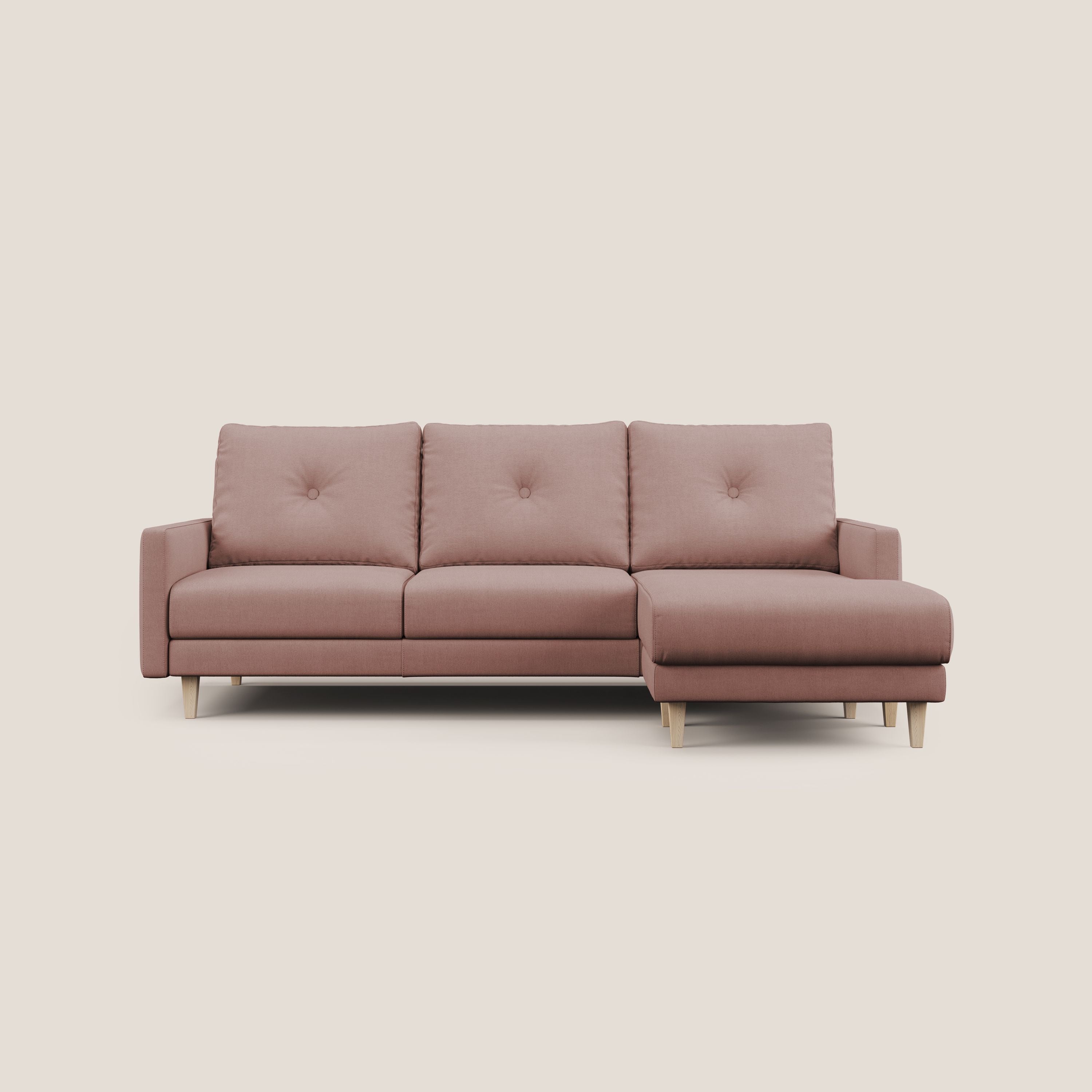 Matisse Divano angolare con sedute scorrevoli in tessuto morbido smacchiabile T17 - divani.store