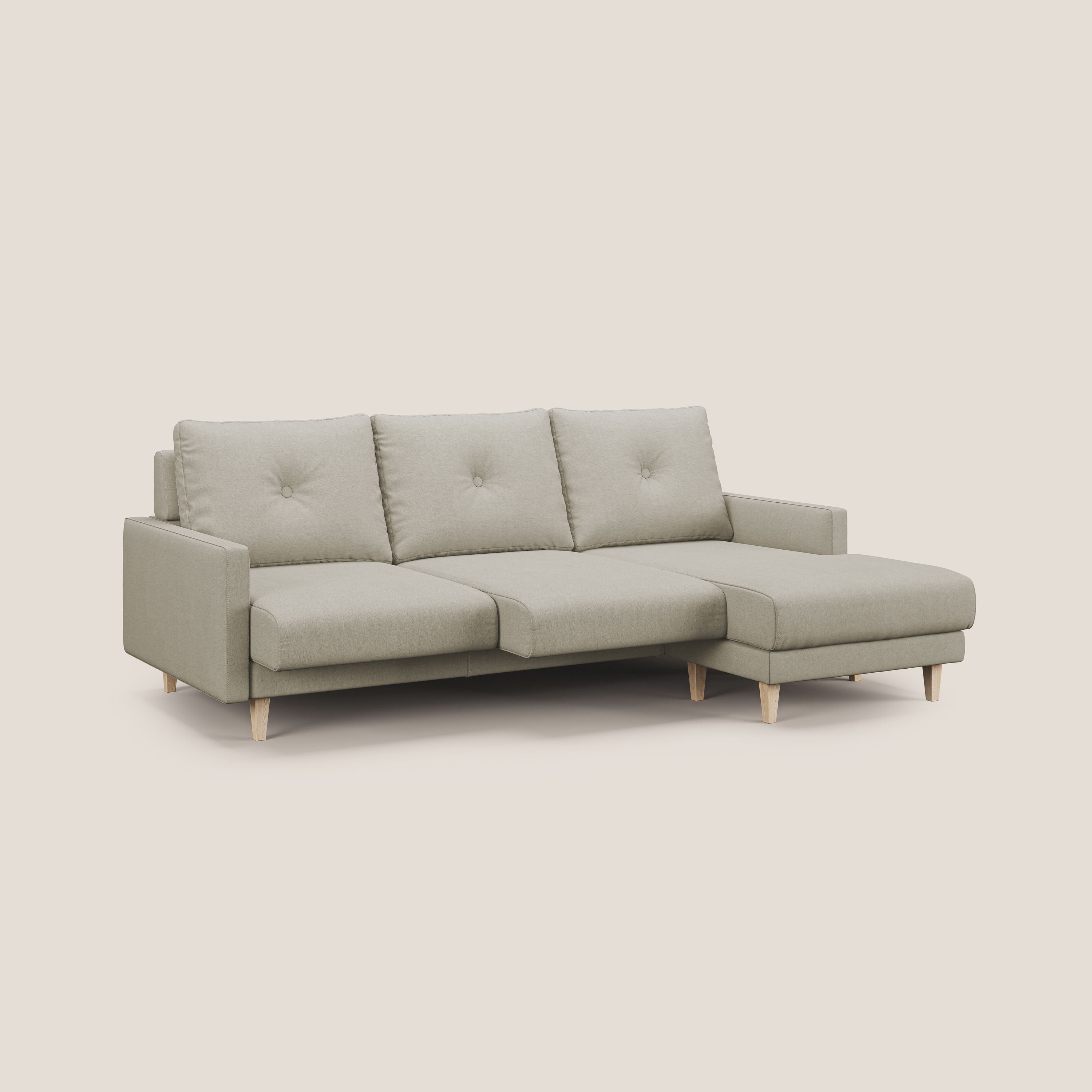 Matisse Divano angolare con sedute scorrevoli in tessuto morbido smacchiabile T17 - divani.store