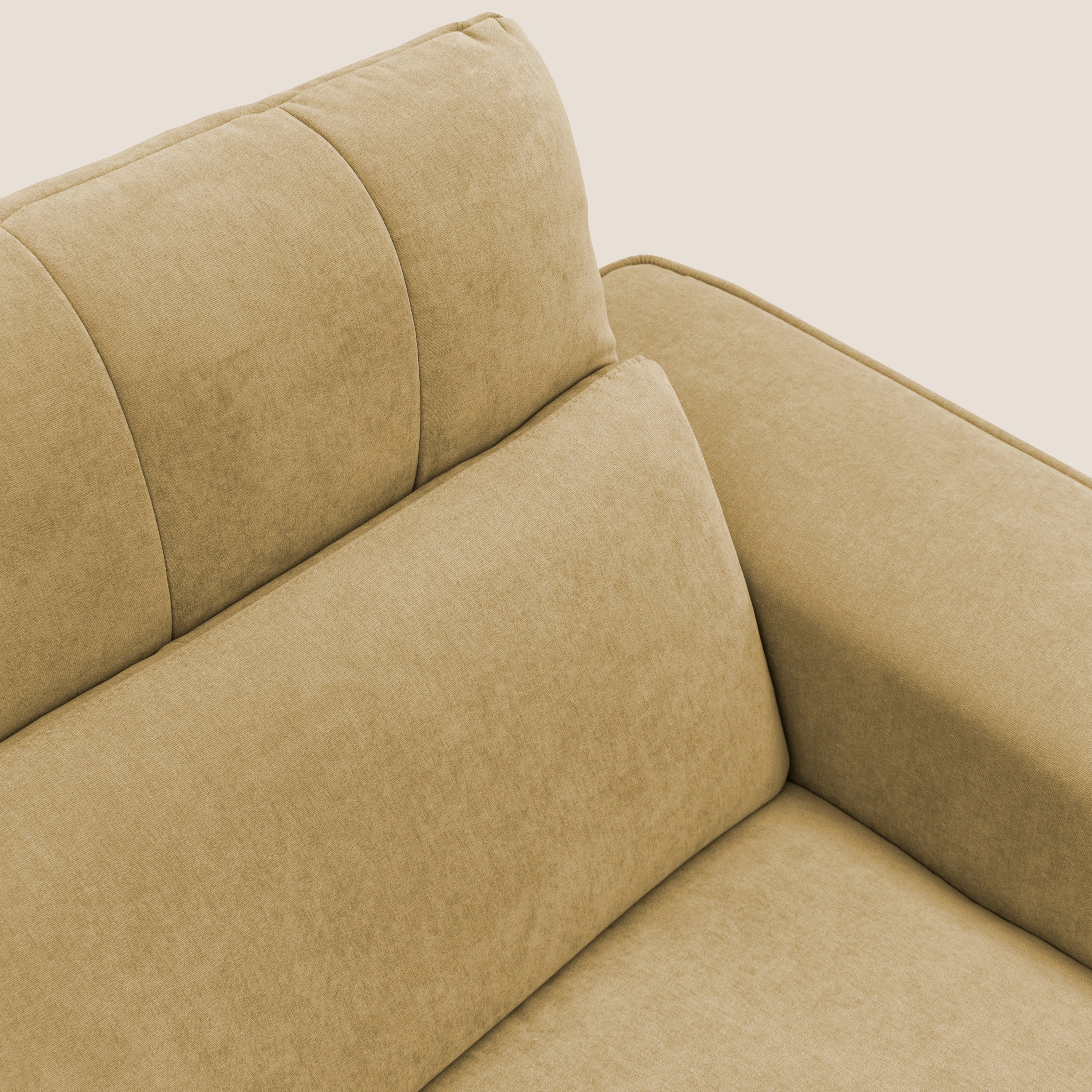 Clark Divano modulare angolare REVERSIBILE con opzione relax elettrico in tessuto smacchiabile impermeabile T17 giallo - divani.store