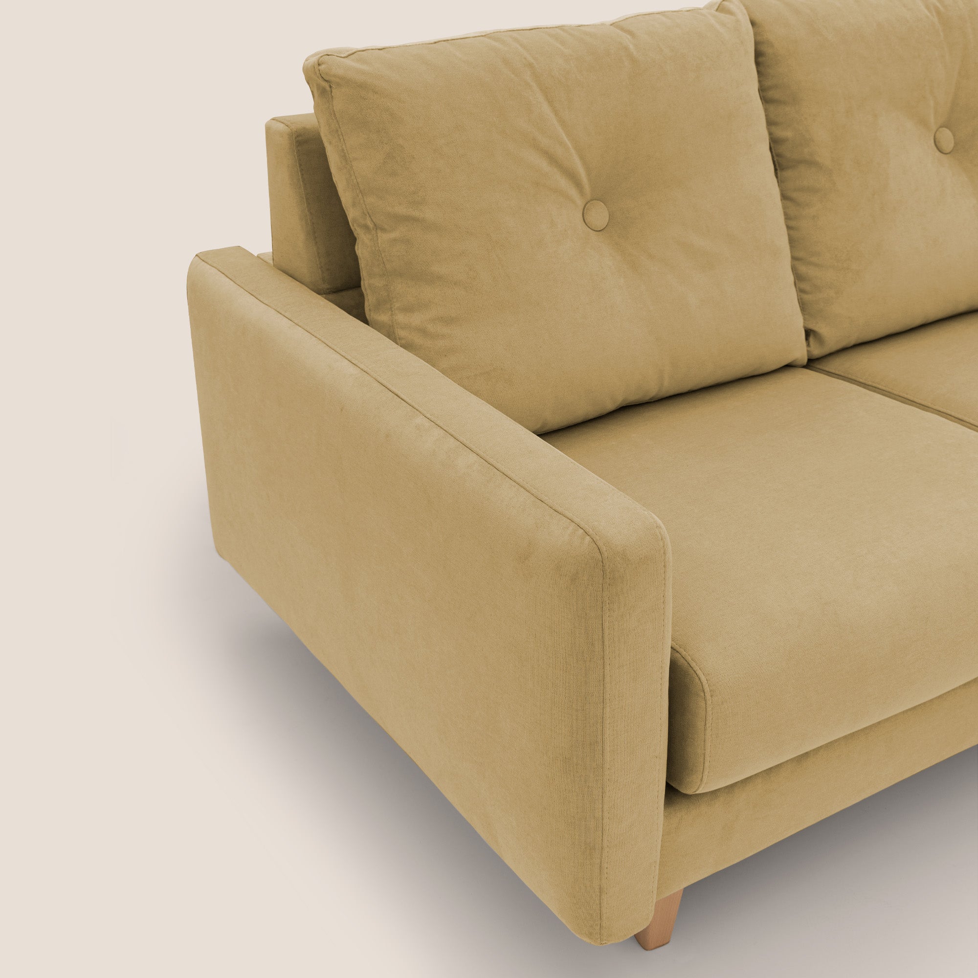 Matisse Divano angolare con sedute scorrevoli in tessuto morbido smacchiabile T17 - divani.store