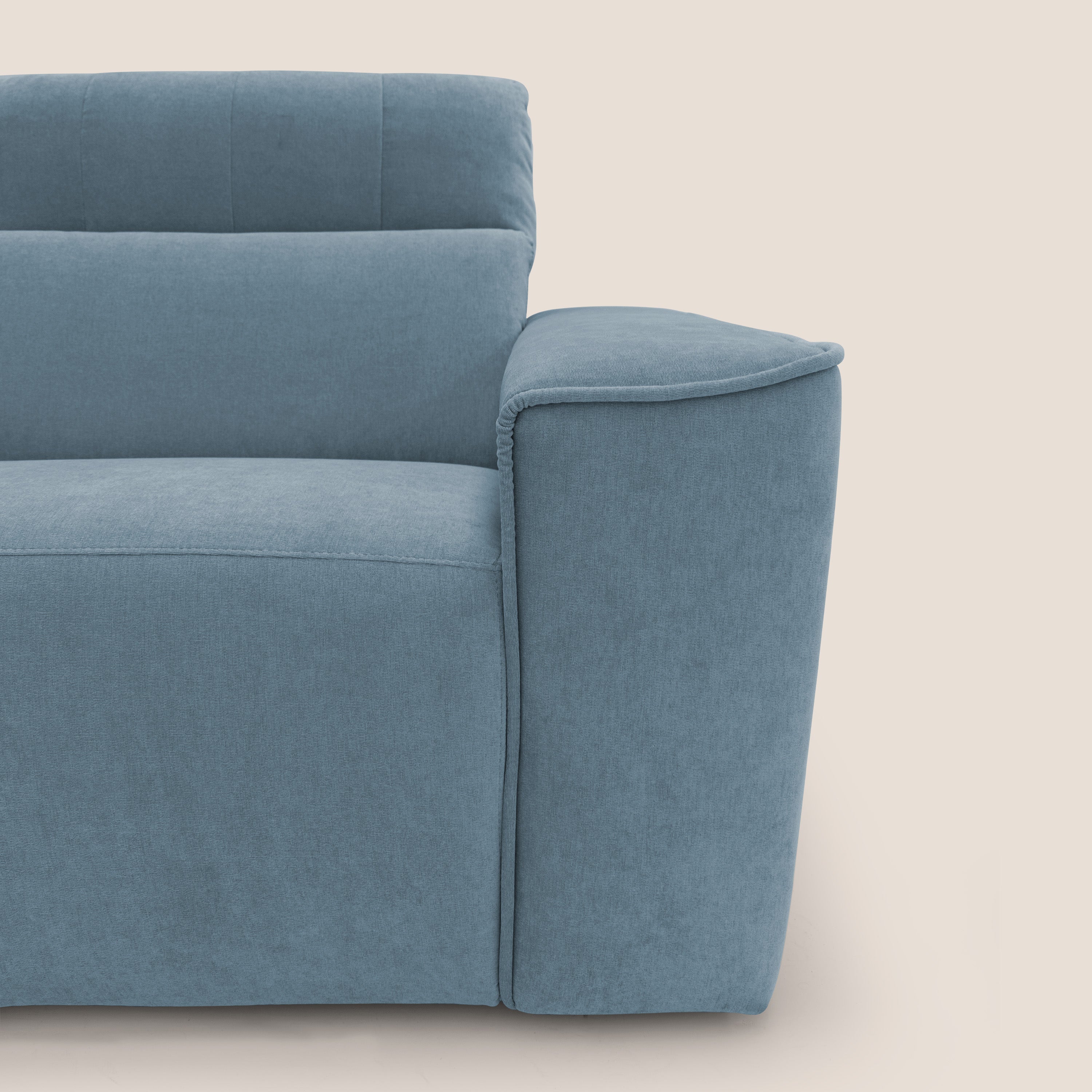 Clark Divano modulare 3 sedute con opzione relax elettrico in tessuto smacchiabile impermeabile T17 carta da zucchero - divani.store