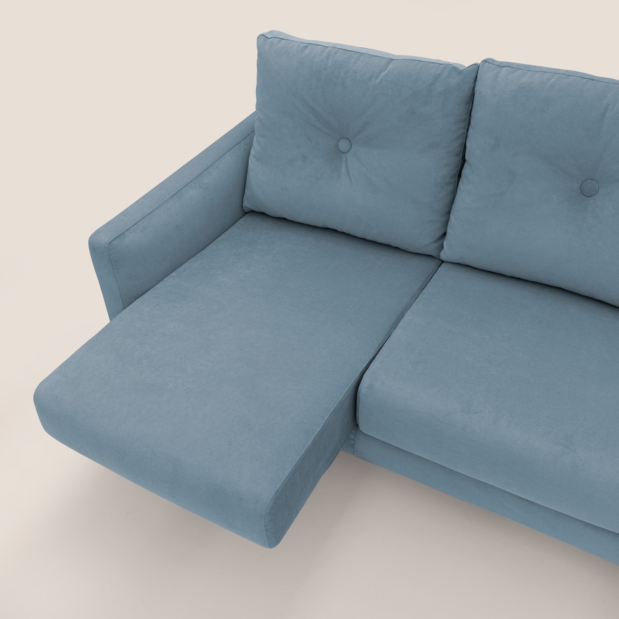 Matisse Divano angolare con sedute scorrevoli in tessuto morbido smacchiabile T17 - divani.store