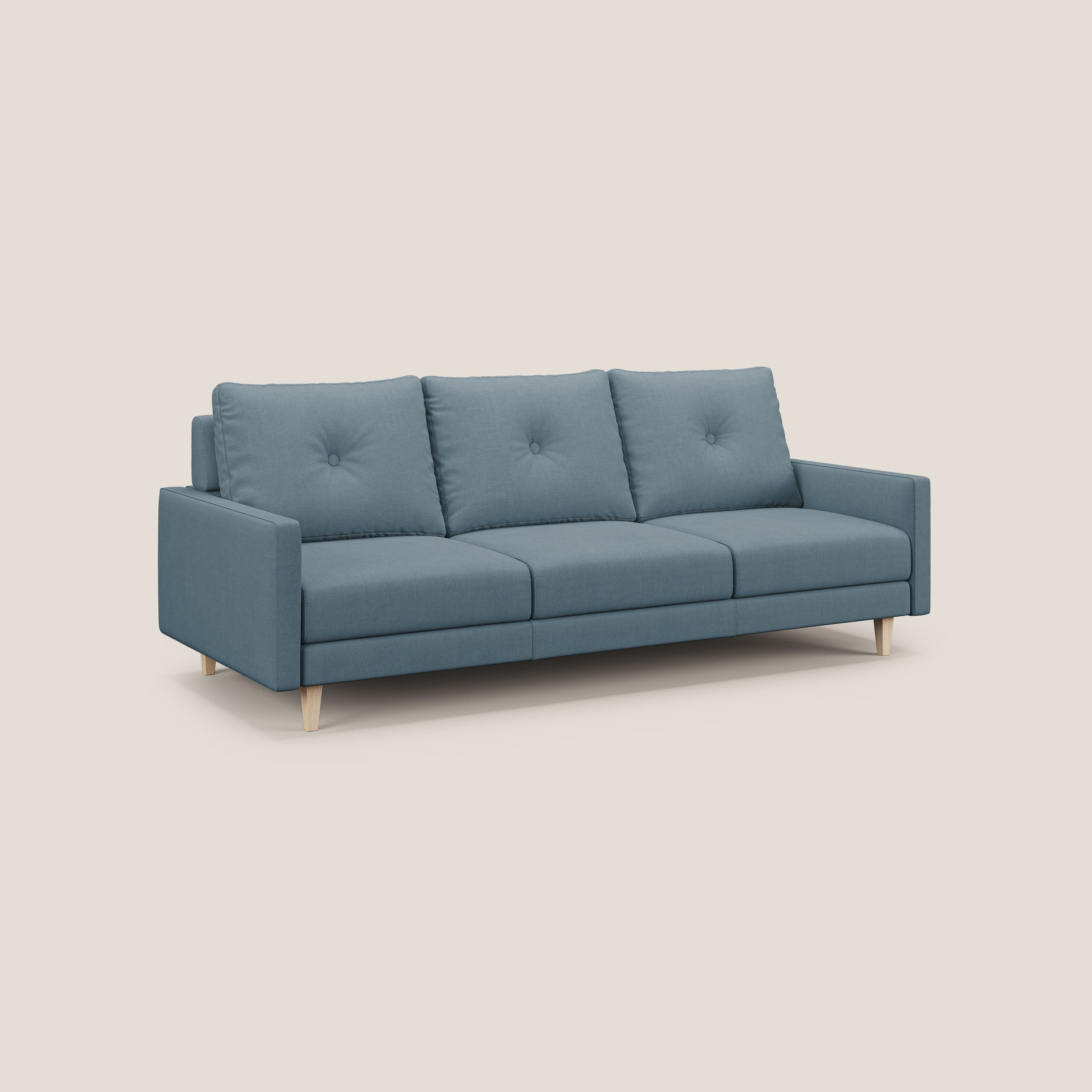 Matisse divano a 3 sedute allungabili e schienali in piuma d'oca in tessuto smacchiabile T17 carta da zucchero - divani.store