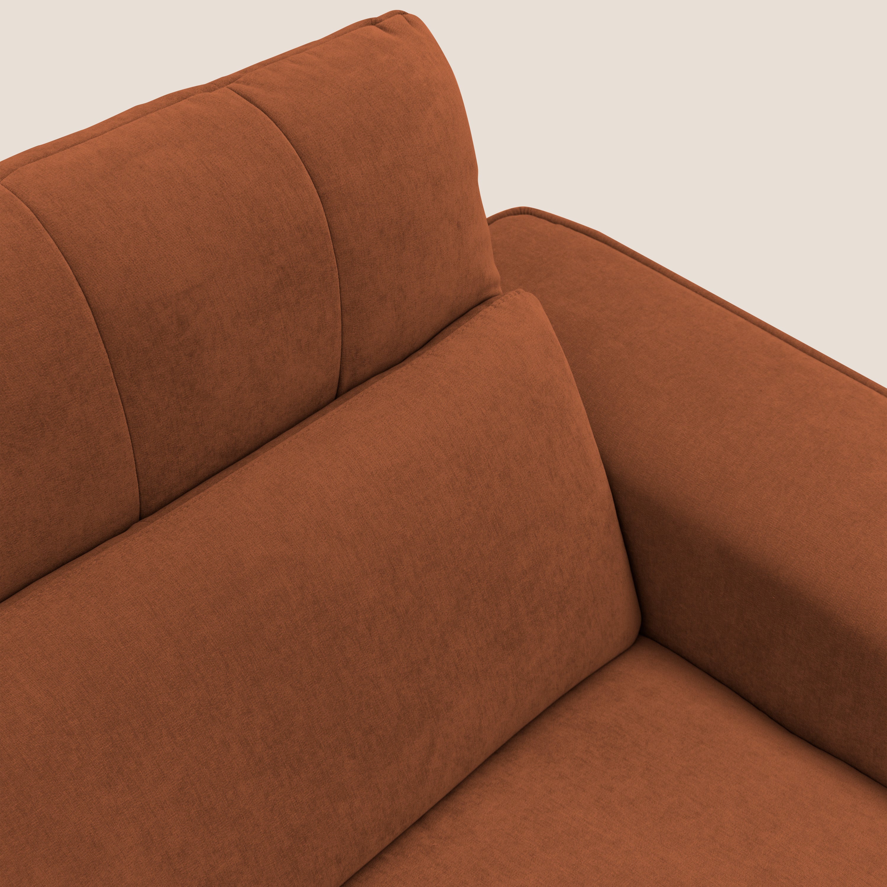 Clark Divano modulare con opzione relax elettrico in tessuto smacchiabile impermeabile T17 arancio - divani.store