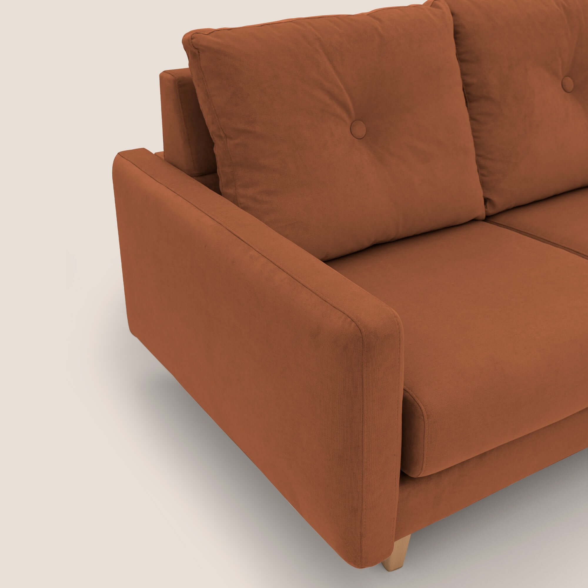 Matisse Divano angolare con sedute scorrevoli in tessuto morbido smacchiabile T17 - divani.store