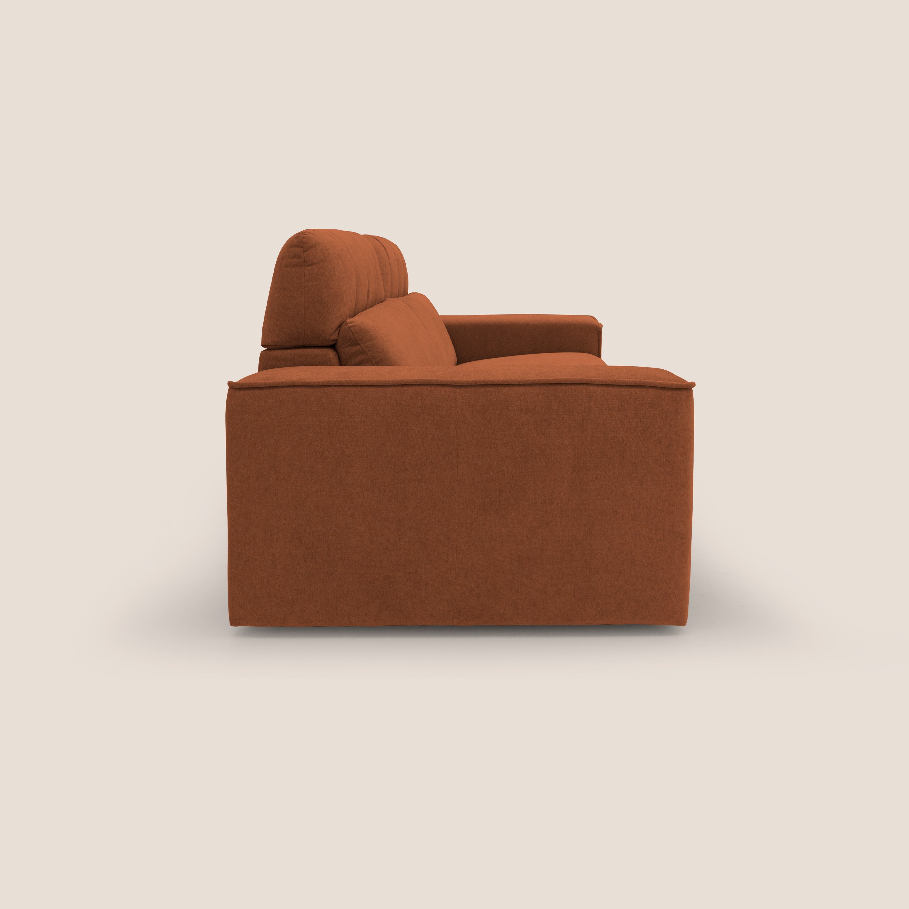 Clark Divano modulare con opzione relax elettrico in tessuto smacchiabile impermeabile T17 arancio - divani.store