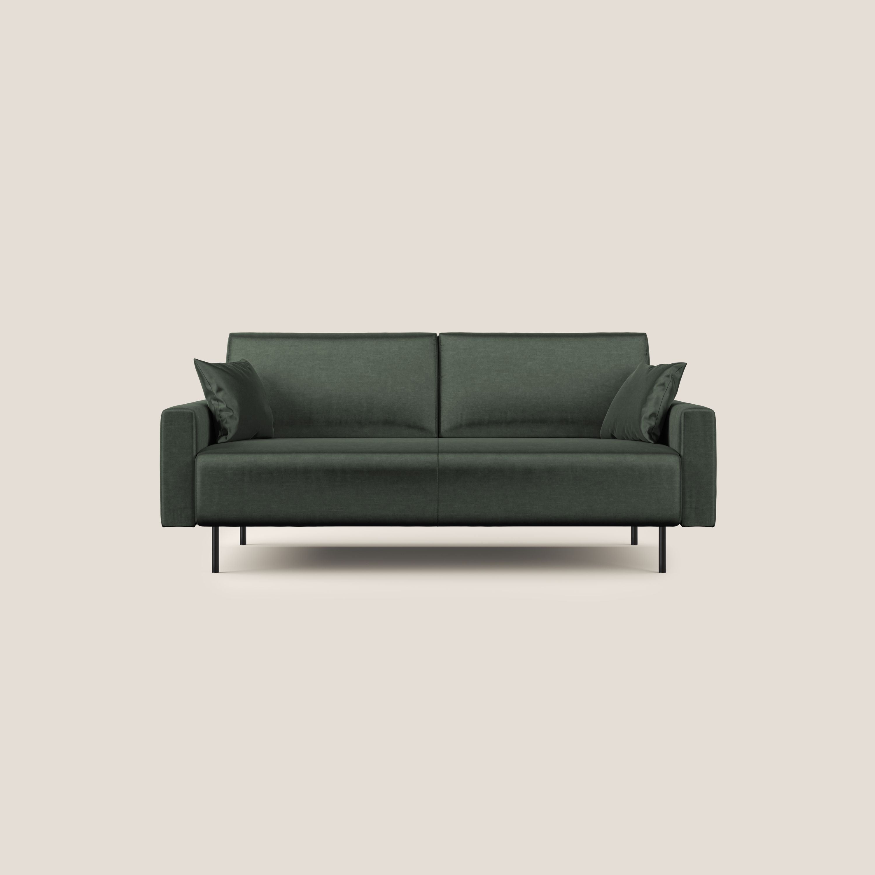 Arthur divano moderno in velluto morbido impermeabile T01 verde - divani.store