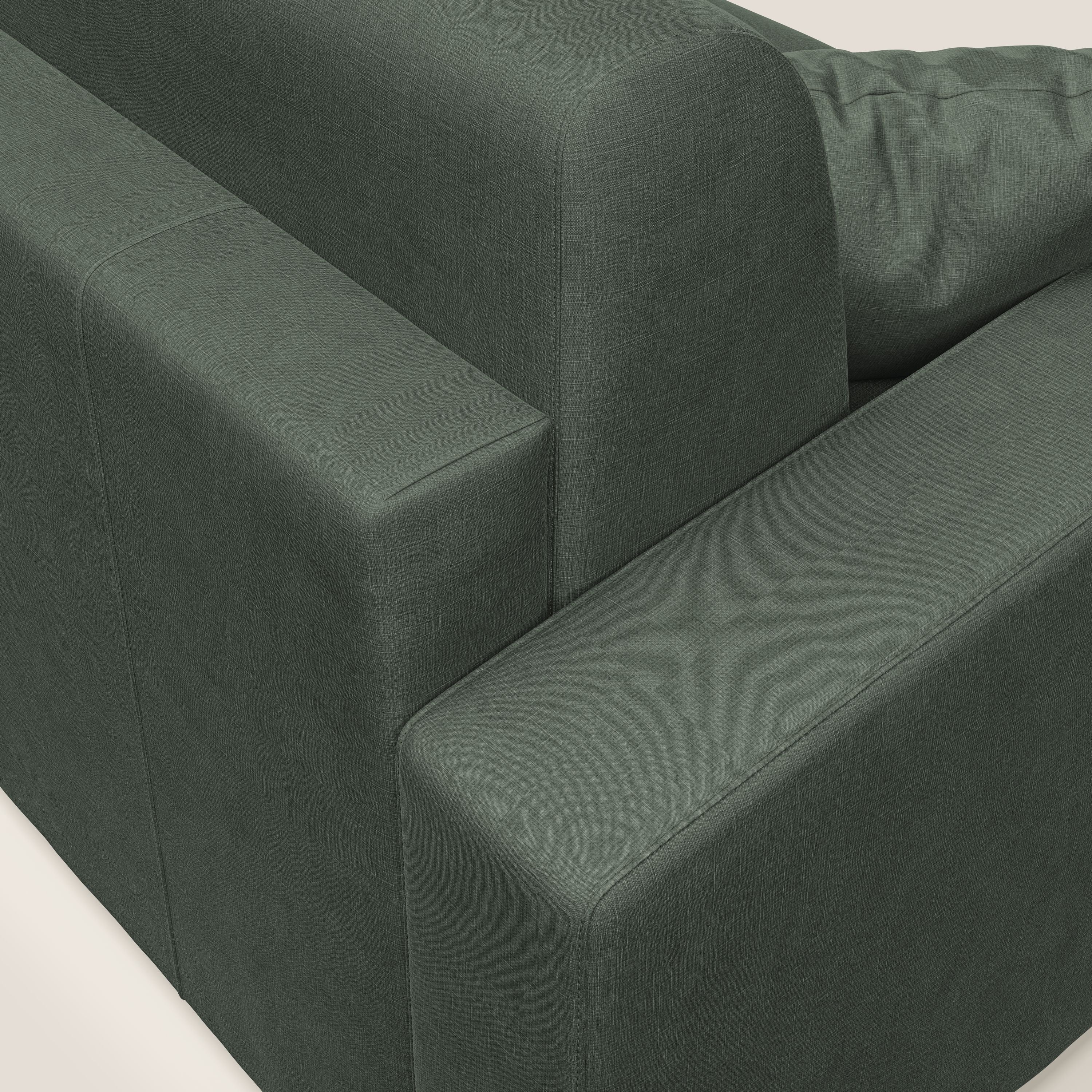 Lebron Divano letto angolare con penisola in velluto morbido T01 verde - divani.store