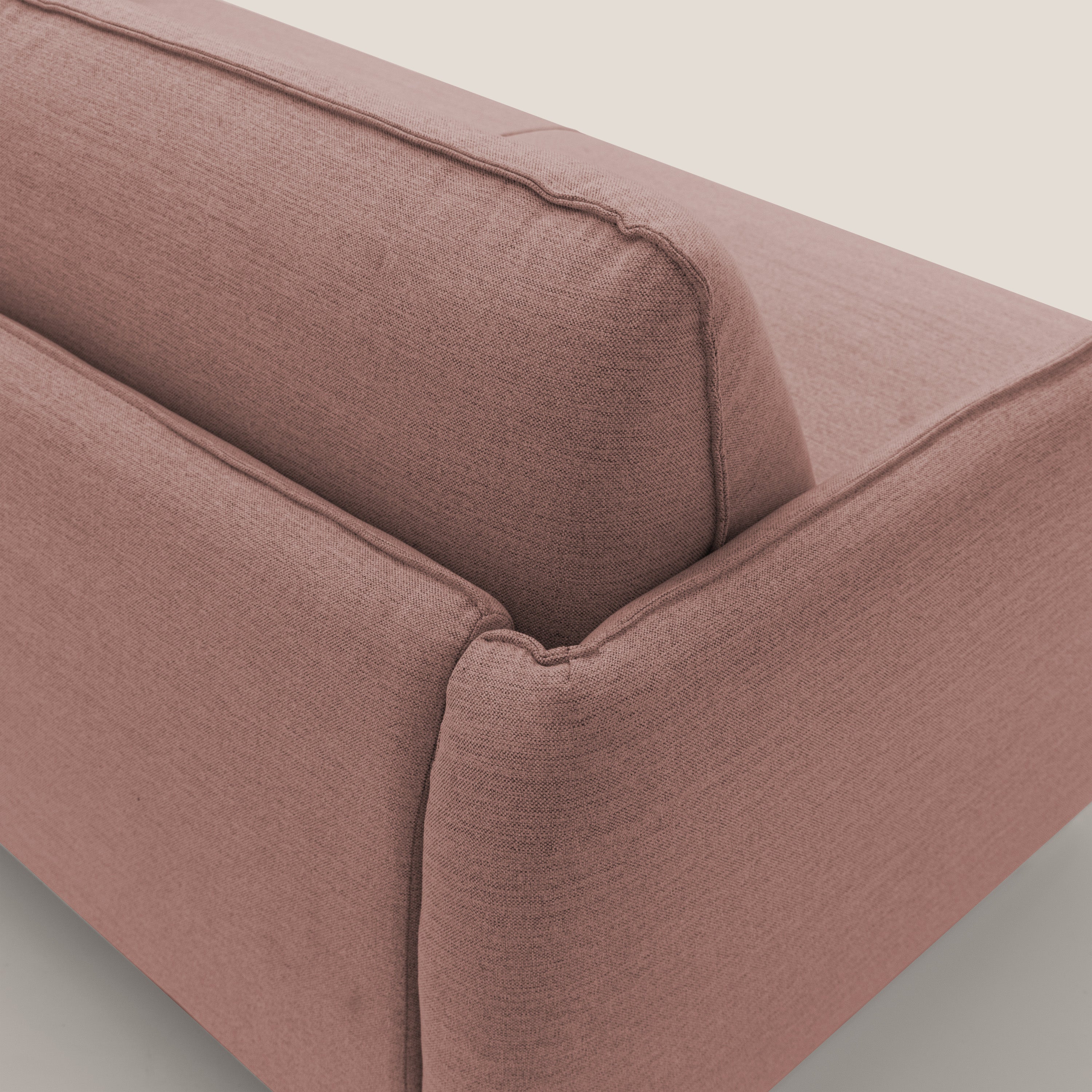 Texas Divano letto matrimoniale moderno in tessuto impermeabile T19 salmone - divani.store