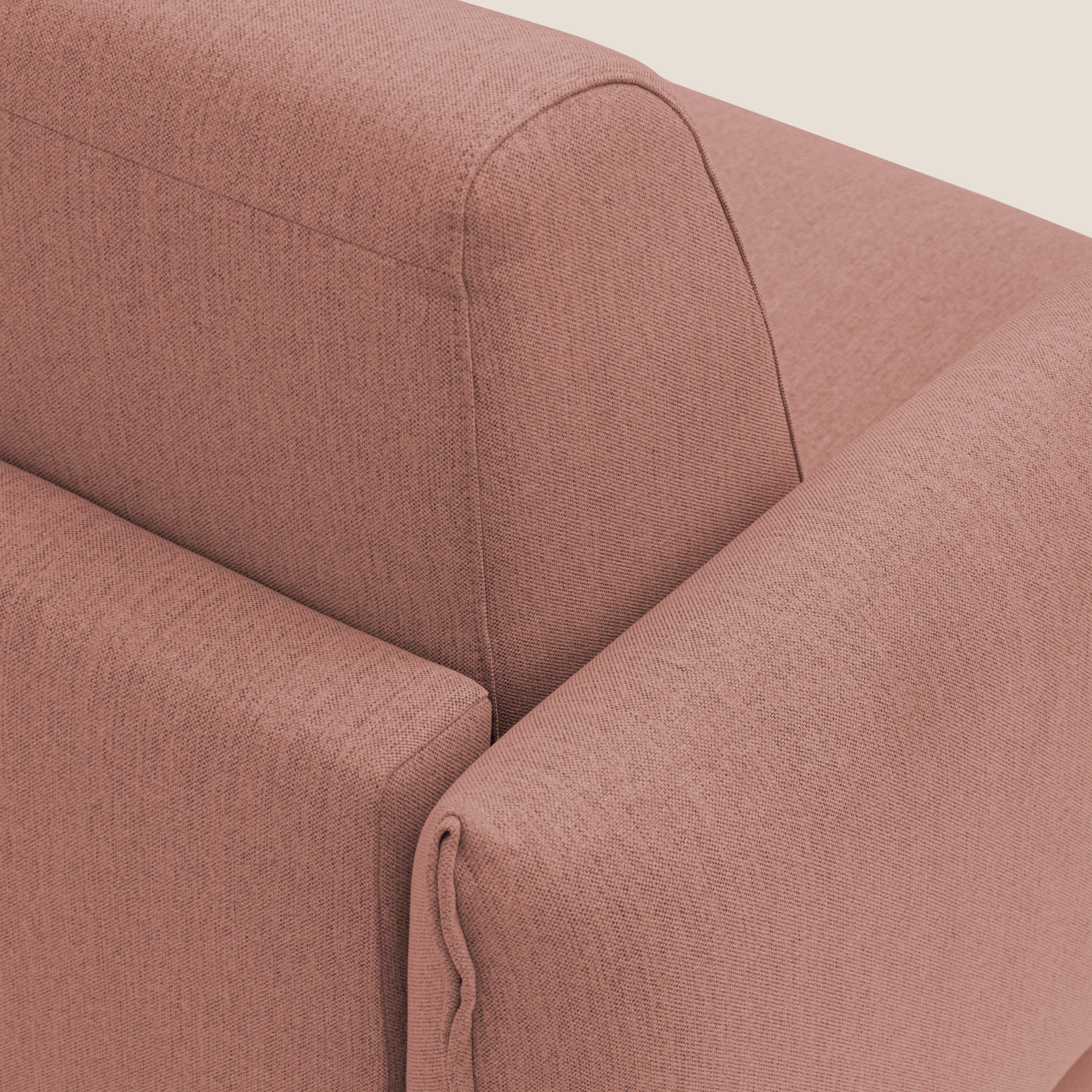 Scarlet divano letto in tessuto misto cotone impermeabile T19 salmone - divani.store