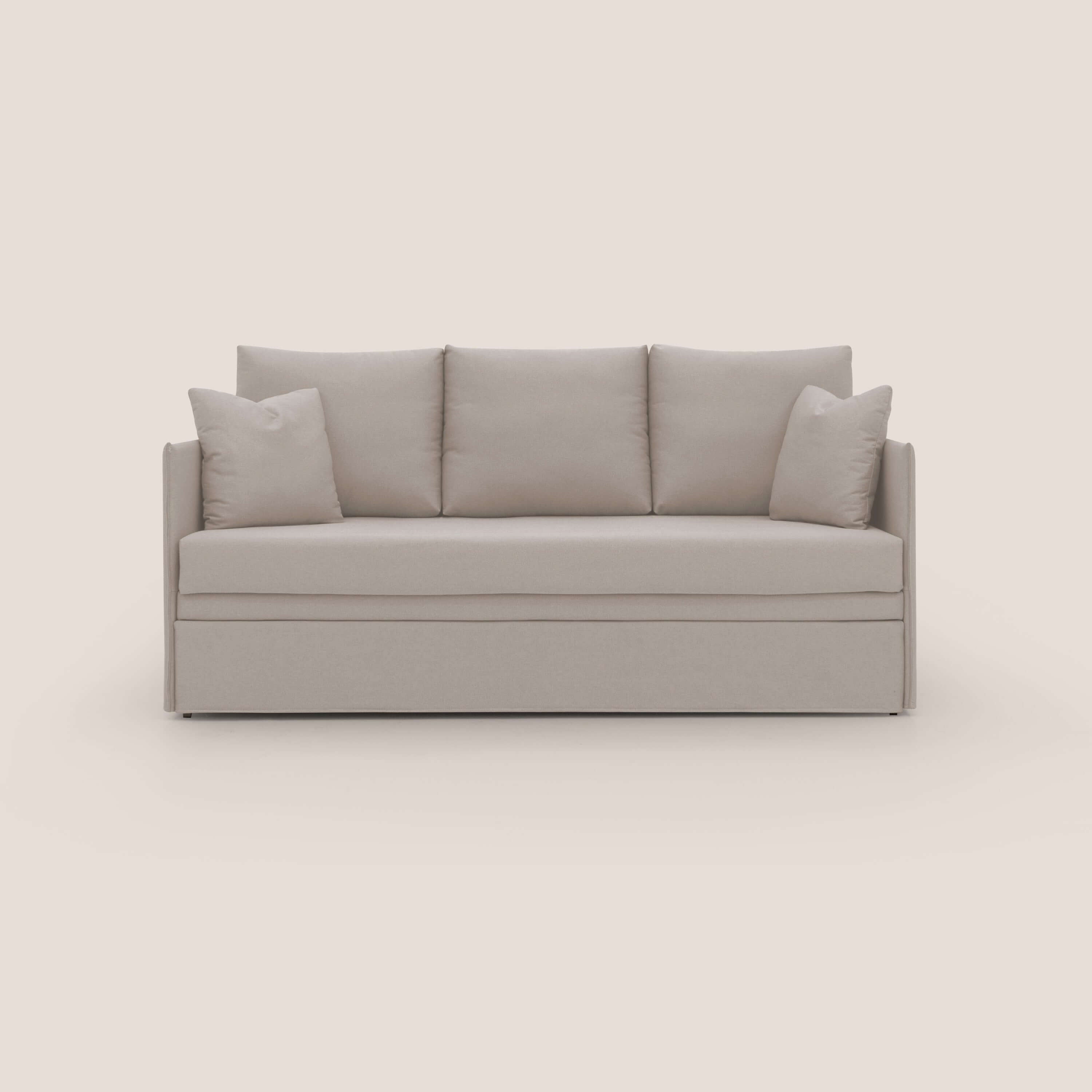 Brera Divano duplex con doppio letto in tessuto simil cotone impermeabile T13 panna - divani.store