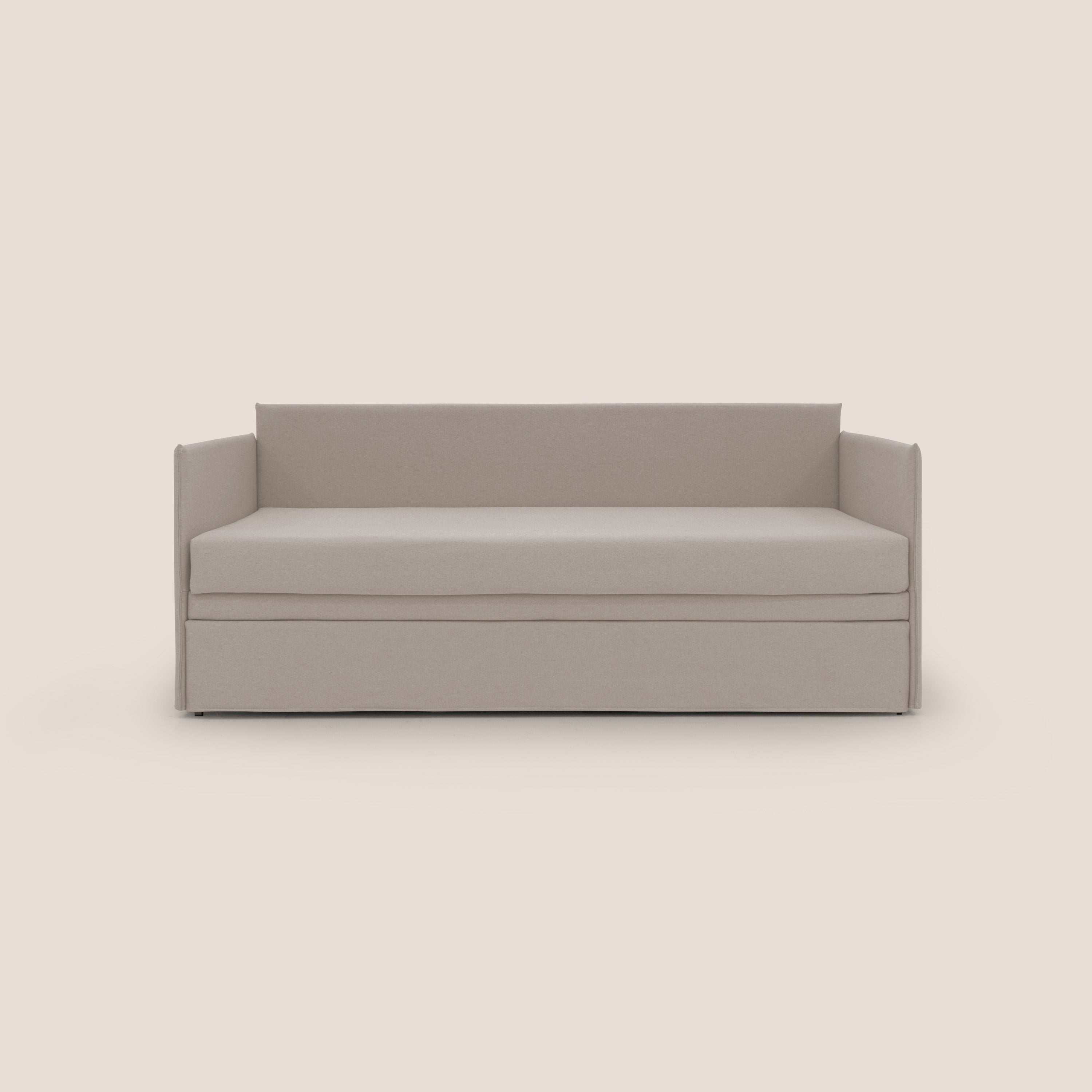 Brenta Divano duplex con doppio letto in tessuto simil cotone impermeabile T13 panna - divani.store