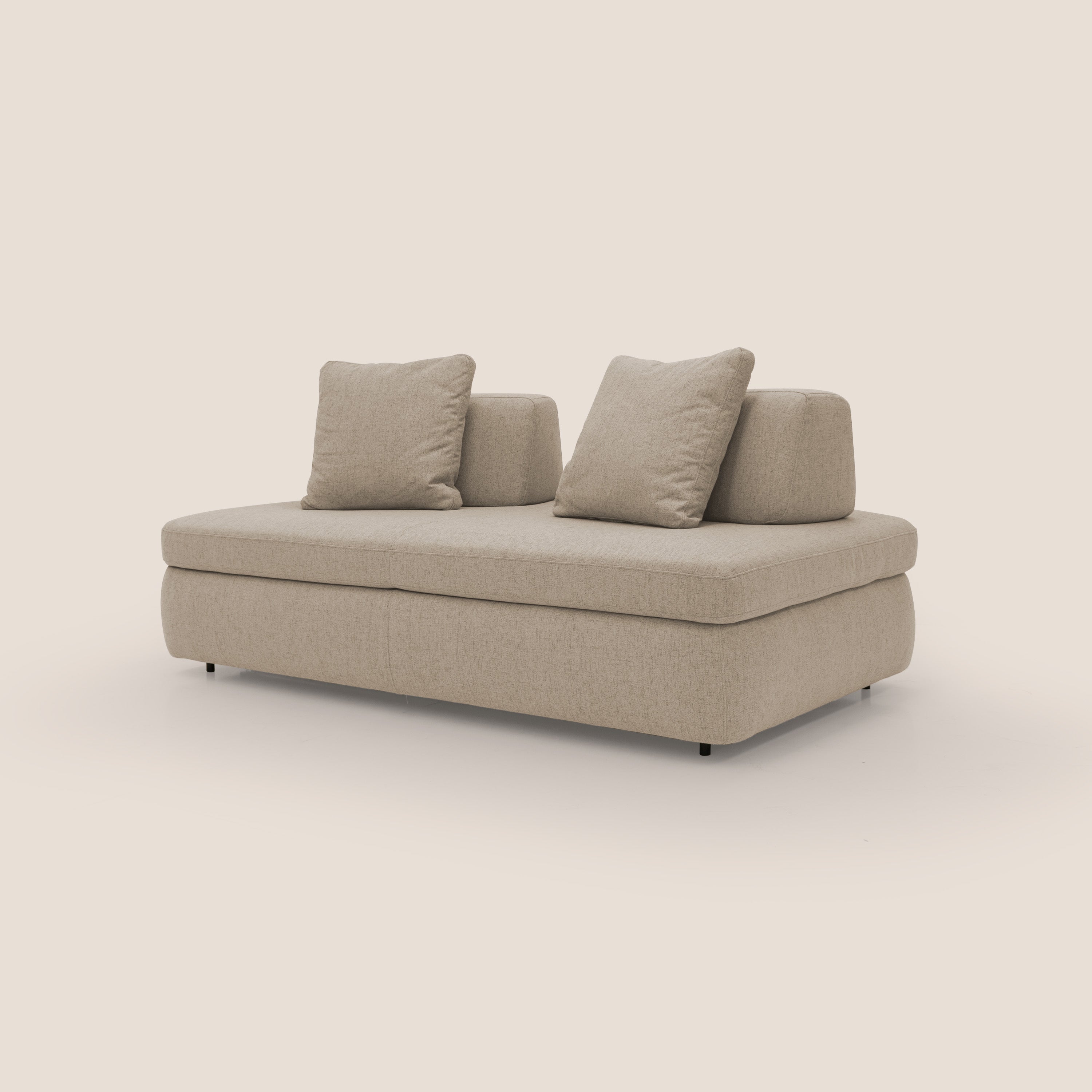 Gransasso Divano letto matrimoniale dal DESIGN innovativo in tessuto impermeabile T03 beige - divani.store