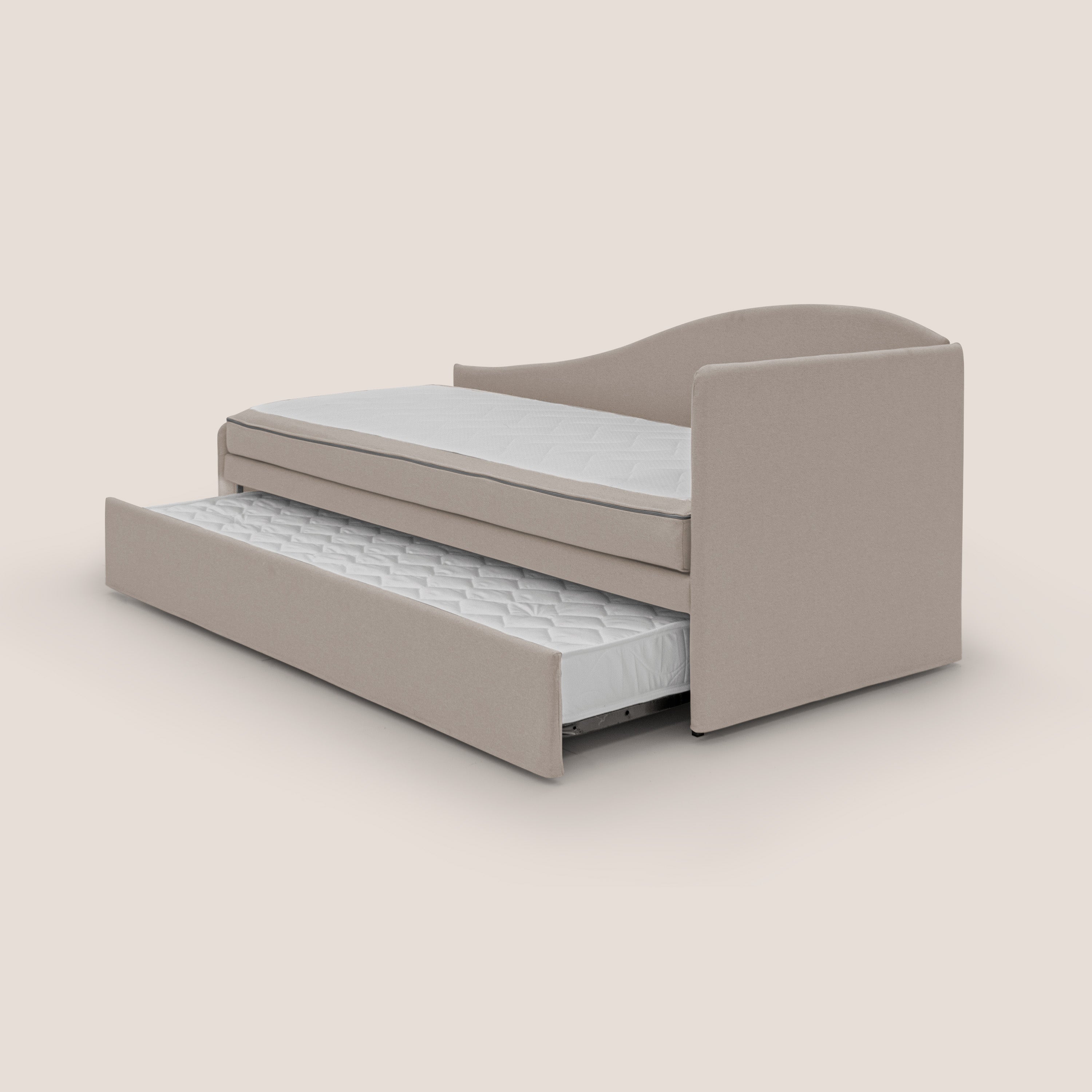 Nolo Divano duplex con doppio letto in tessuto simil cotone impermeabile T13 panna - divani.store