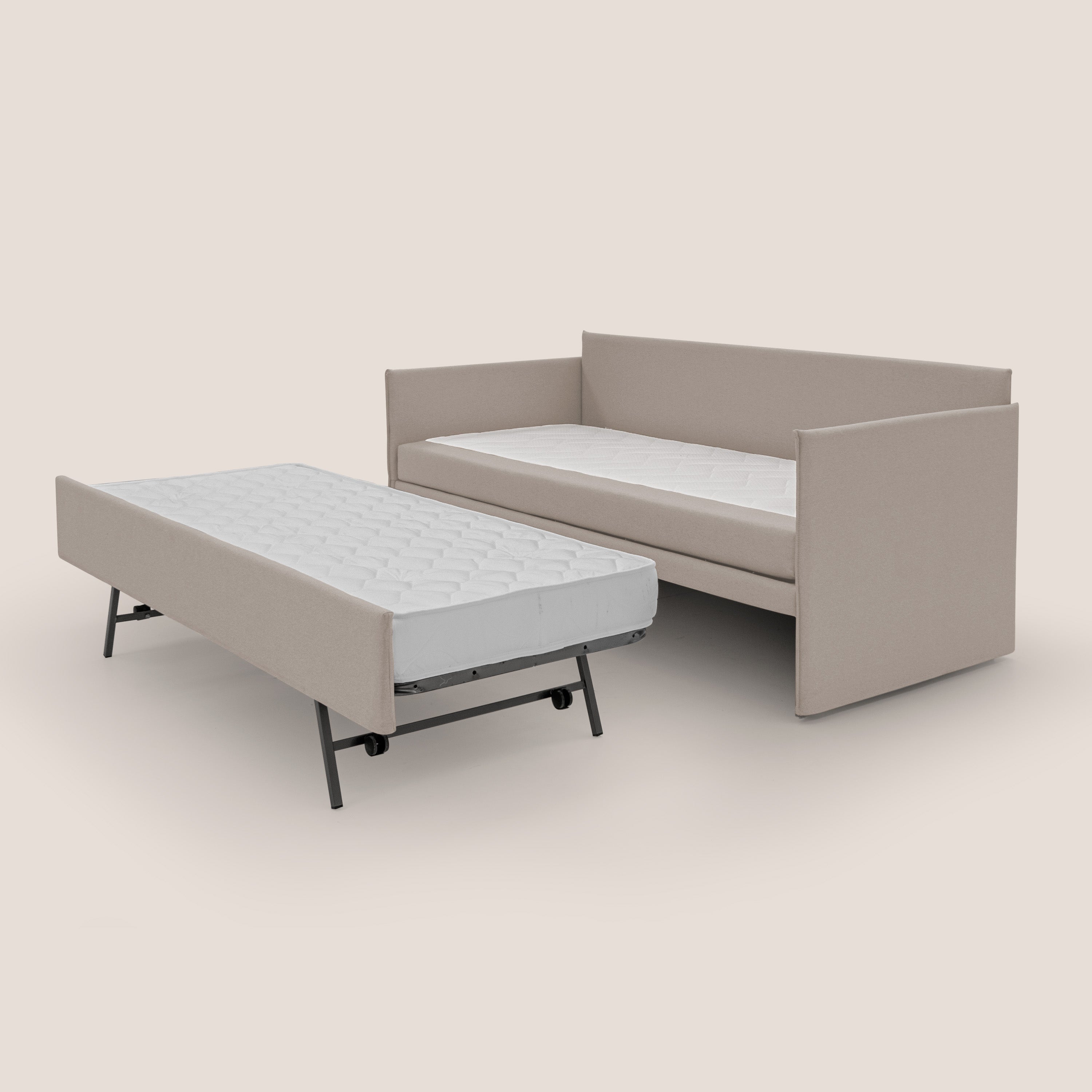 Brenta Divano duplex con doppio letto in tessuto simil cotone impermeabile T13 panna - divani.store