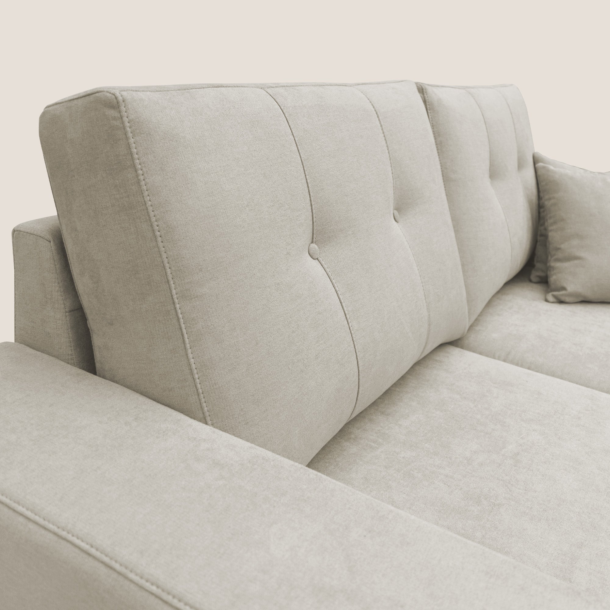 Giove divano in morbido tessuto impermeabile T02 panna - divani.store