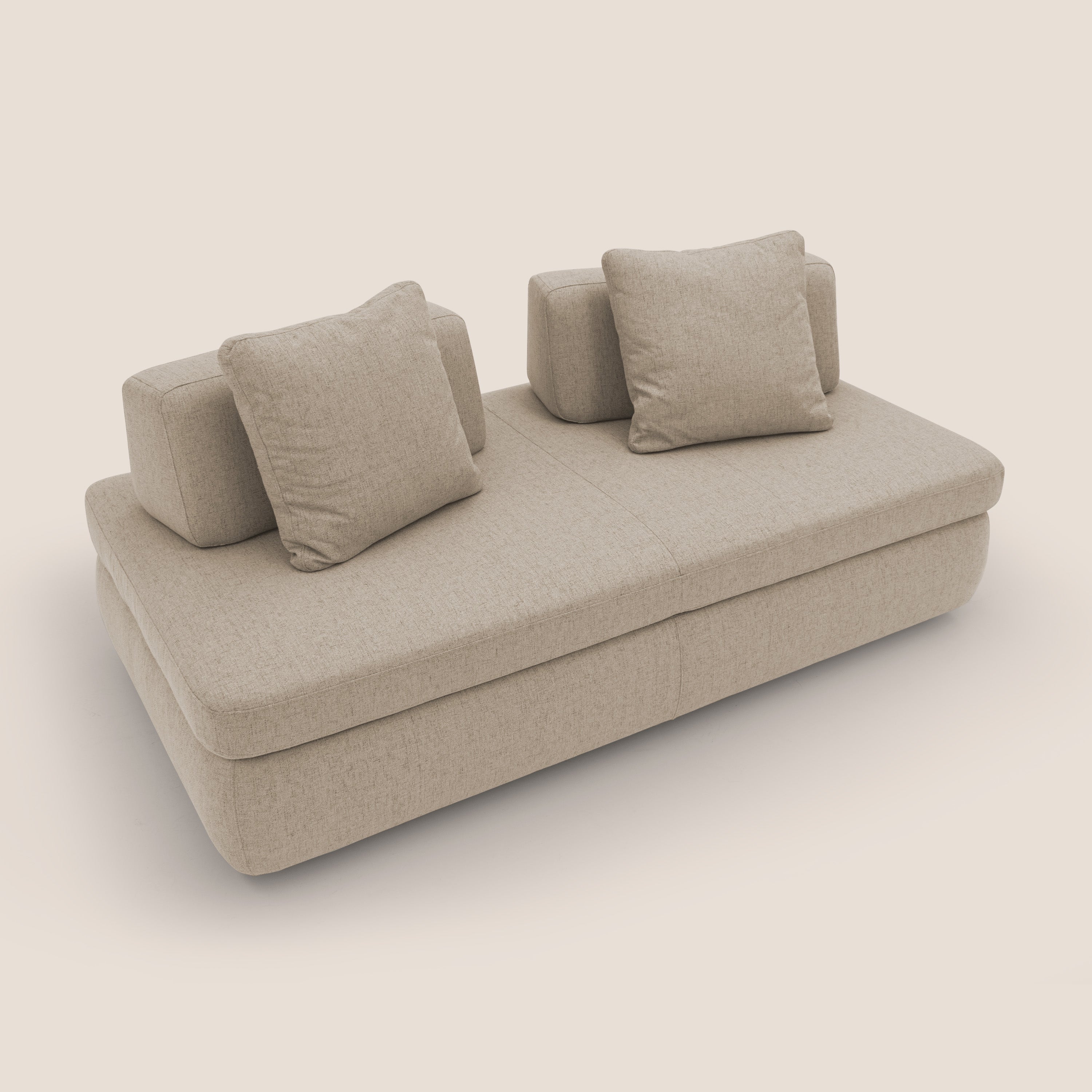 Gransasso Divano letto matrimoniale dal DESIGN innovativo in tessuto impermeabile T03 beige - divani.store