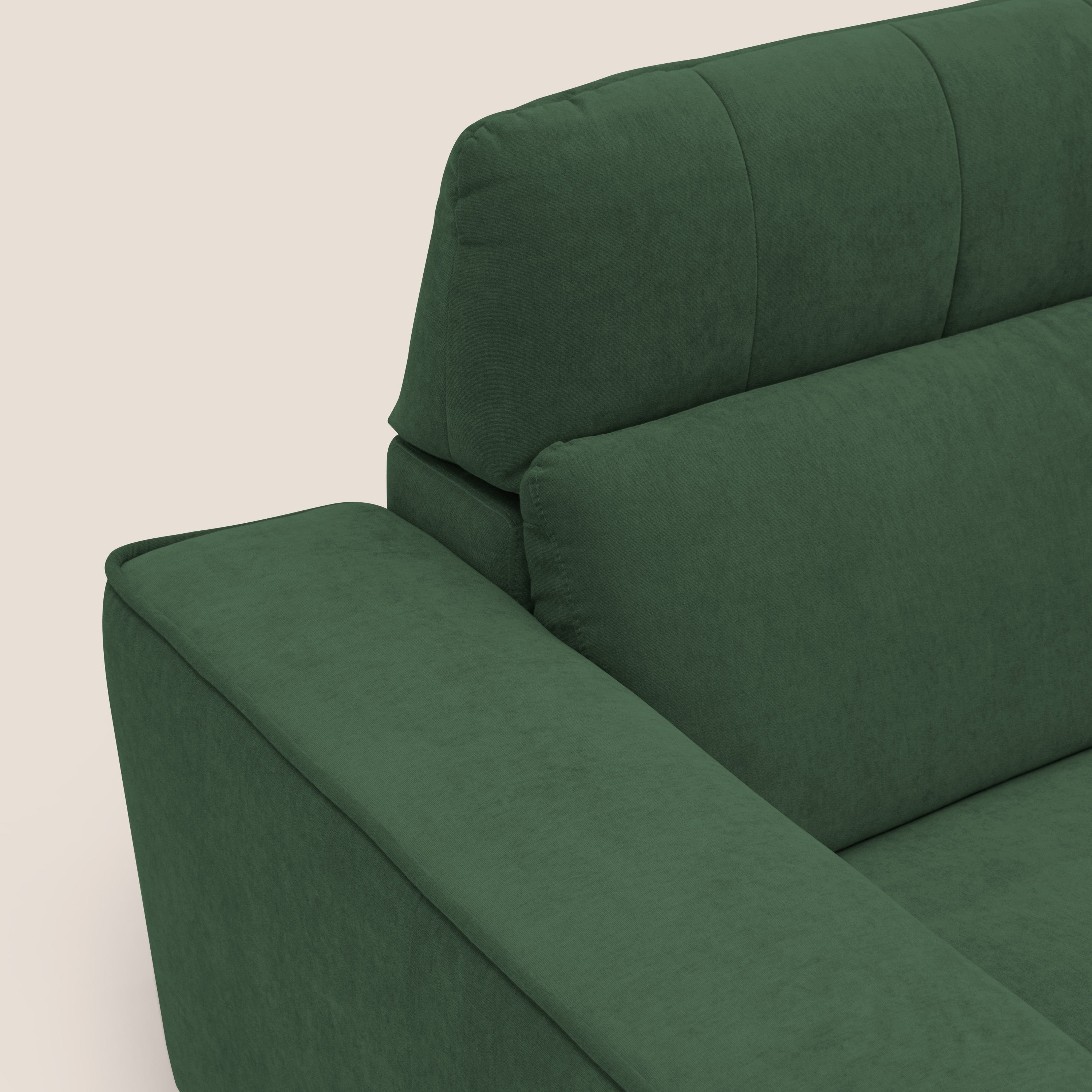 Clark Divano modulare 3 sedute con opzione relax elettrico in tessuto smacchiabile impermeabile T17 verde - divani.store