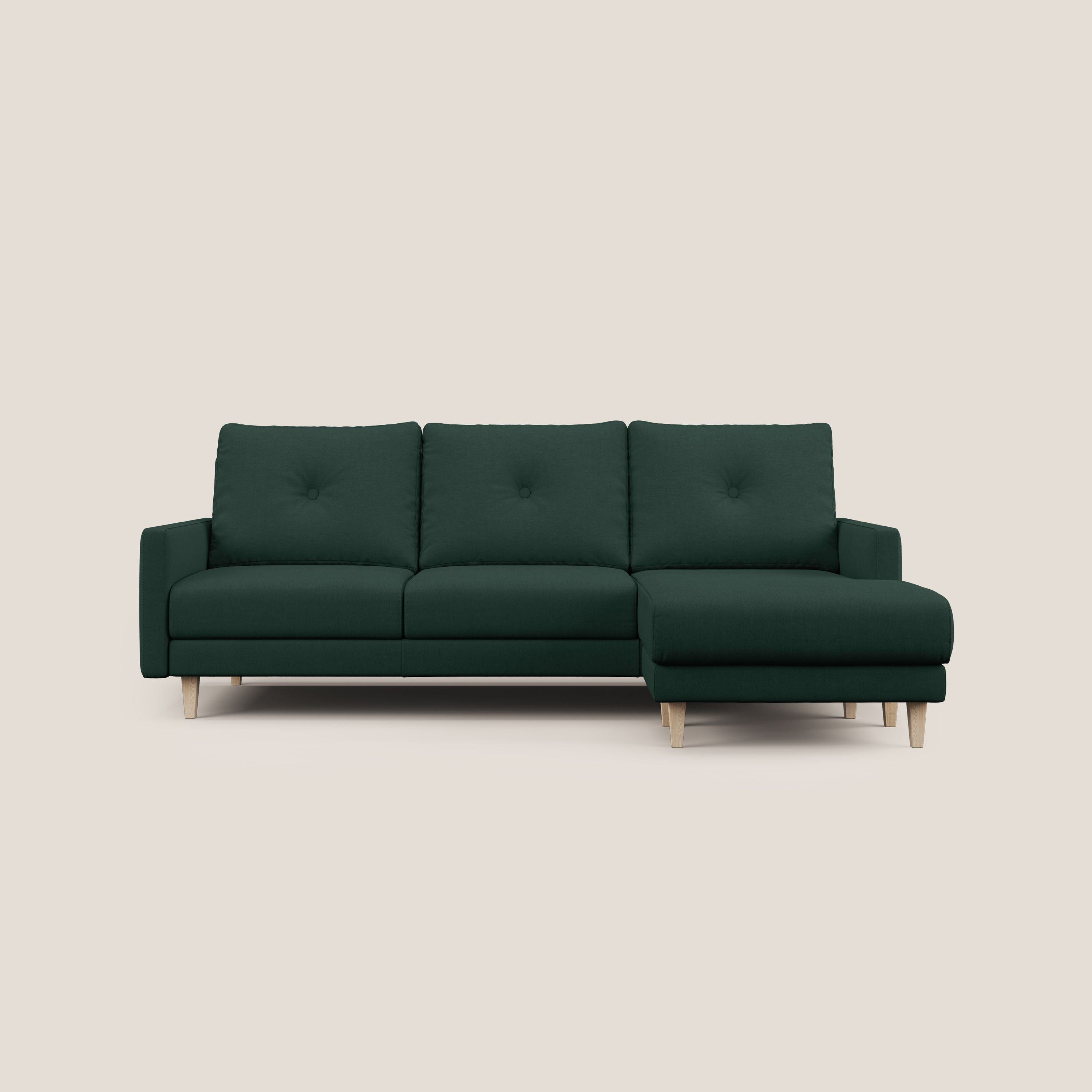 Matisse Divano angolare con sedute scorrevoli in tessuto morbido smacchiabile T17 - divani.store