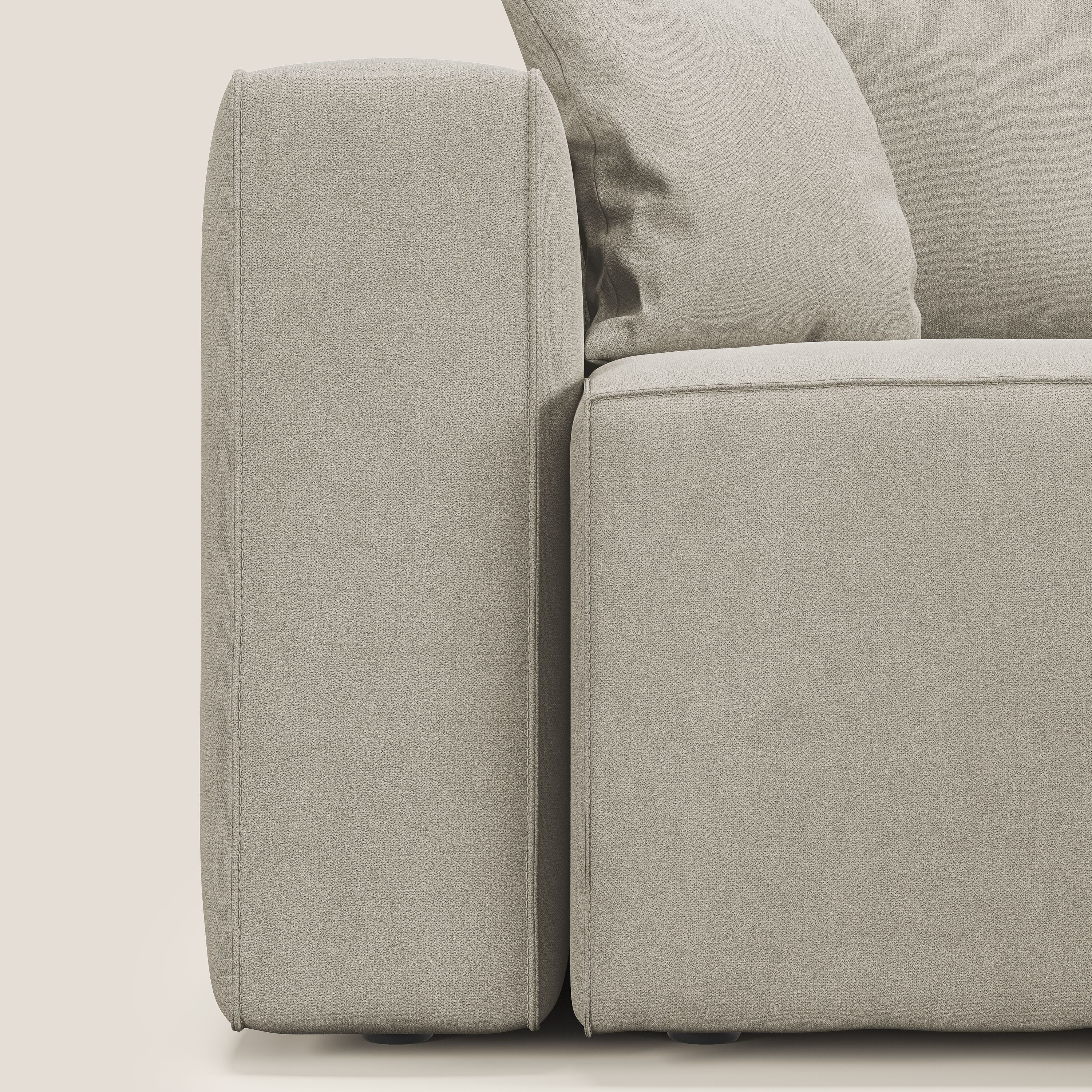 Morfeo divano con 3 sedute estraibili in morbido tessuto impermeabile T02 panna - divani.store