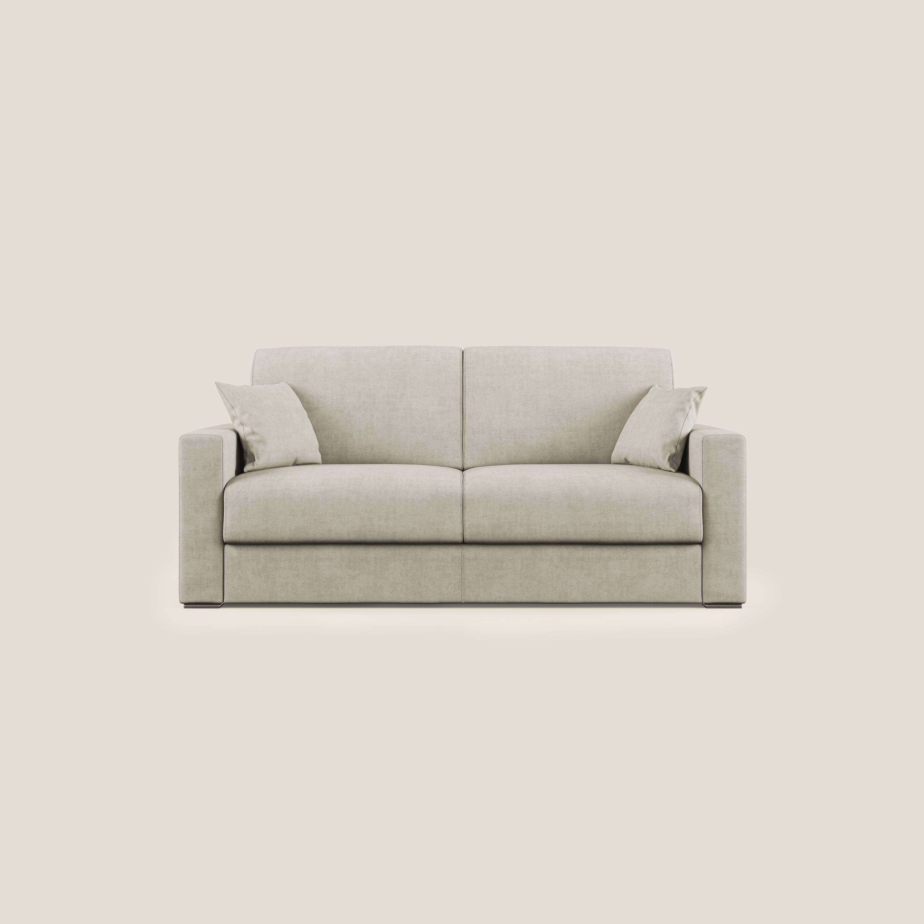 Best Divano letto matrimoniale in tessuto impermeabile T02 panna - divani.store