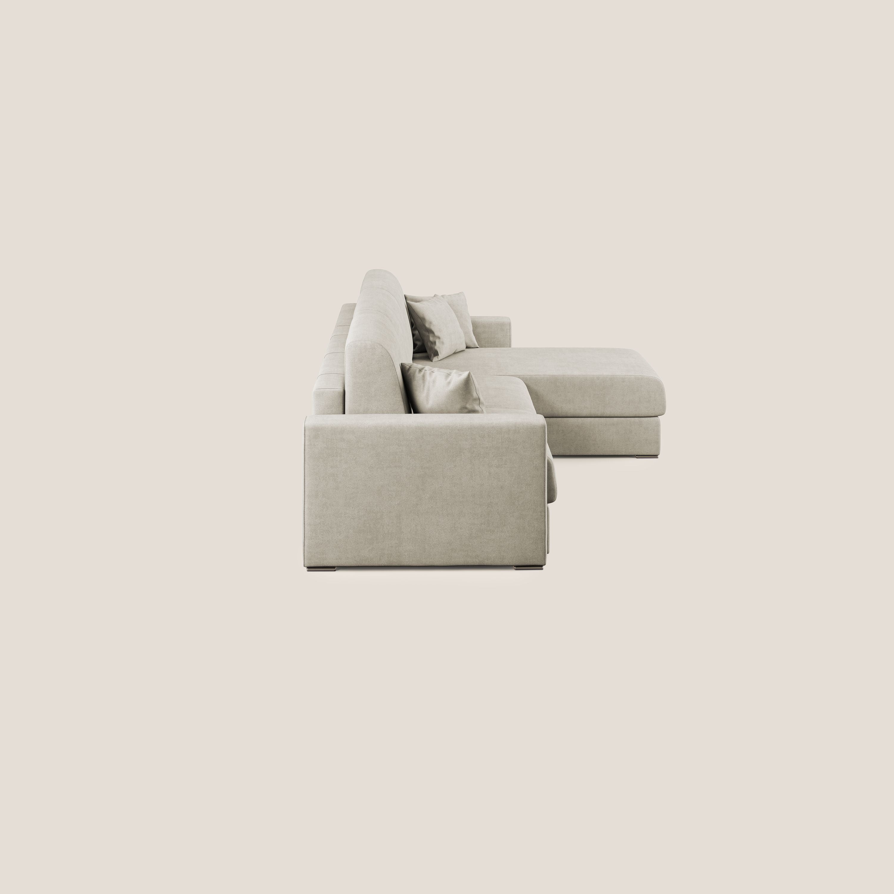 Best Divano letto angolare in tessuto impermeabile T02 panna - divani.store