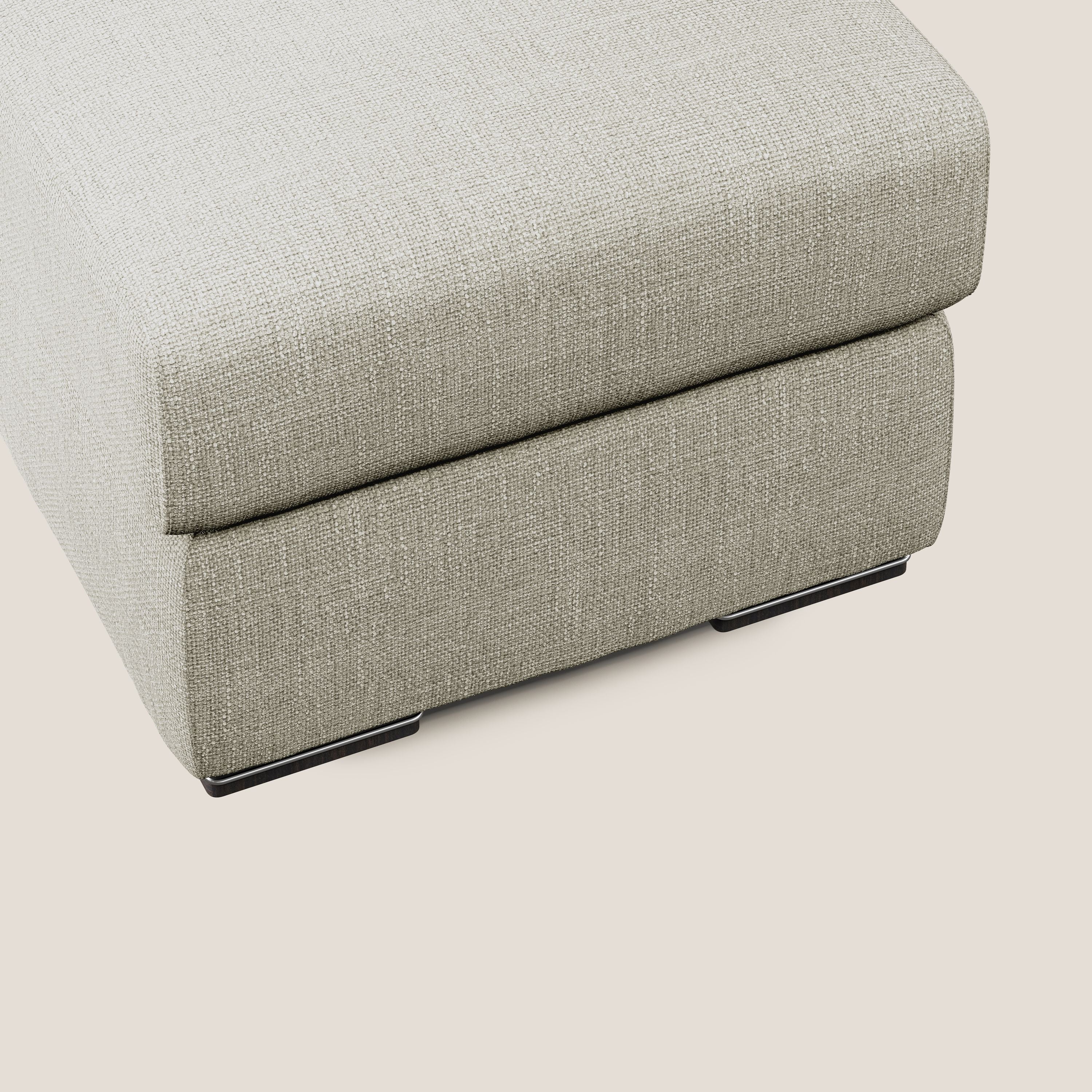 Sun pouf apribile contenitore in tessuto impermeabile morbido intreccio T06 panna - divani.store