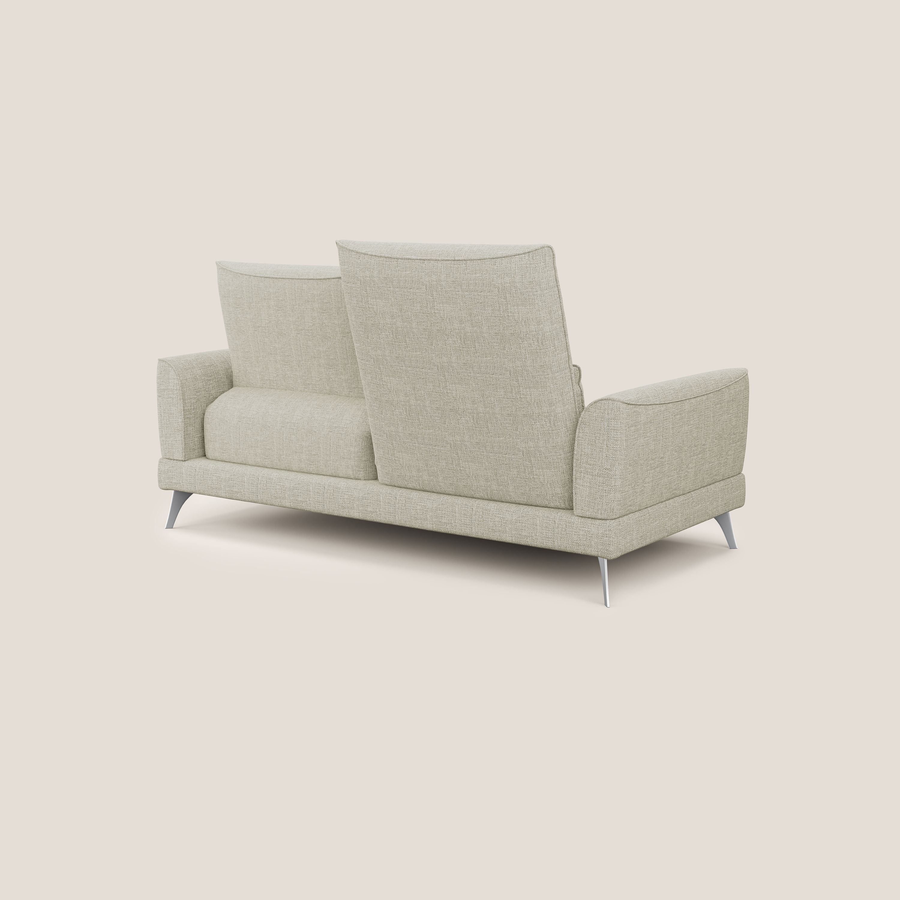 Tommy Divano relax con schienali traslanti in morbido tessuto fiammato T06 panna - divani.store