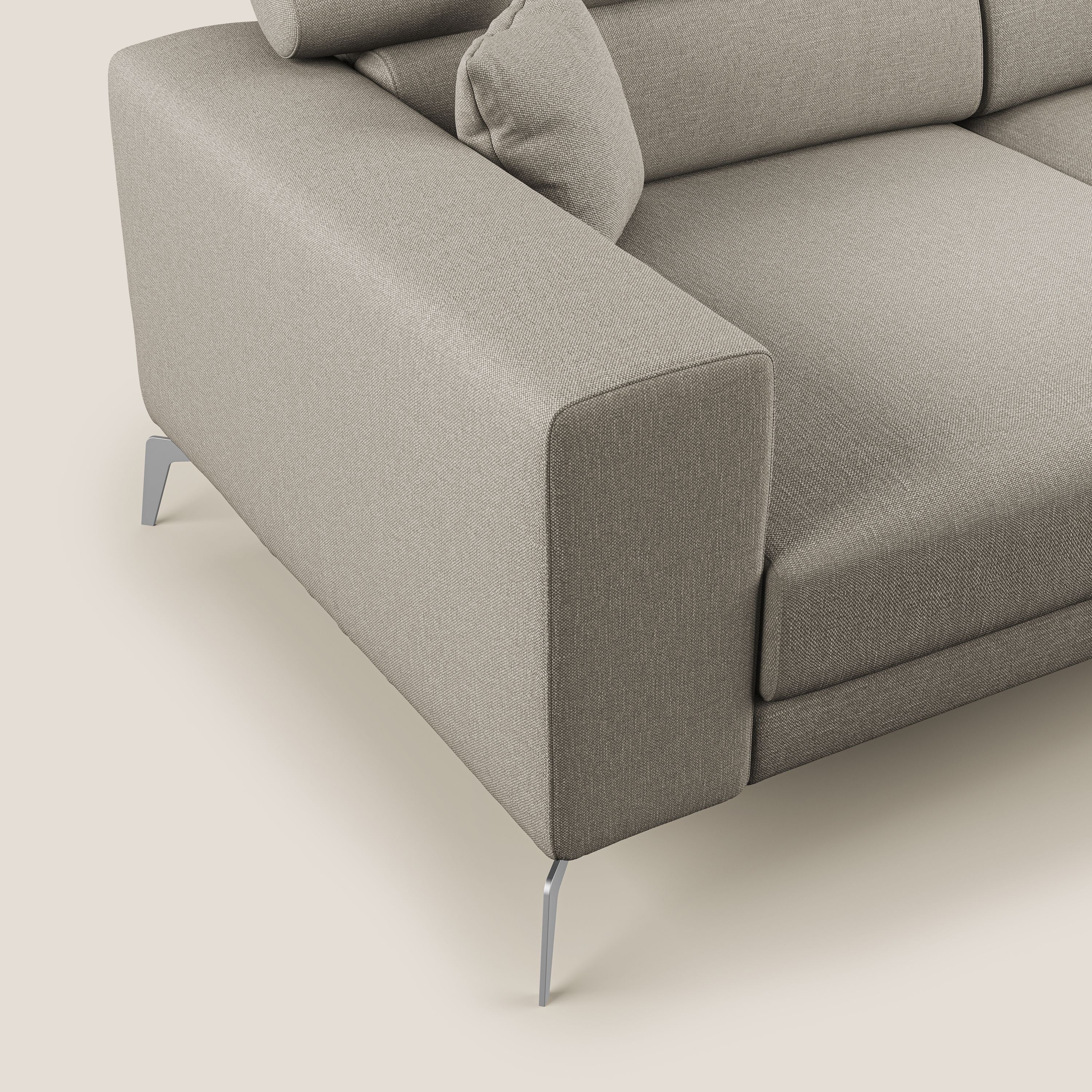 Blade Divano con poggiatesta reclinabili in tessuto impermeabile misto cotone T13 panna - divani.store