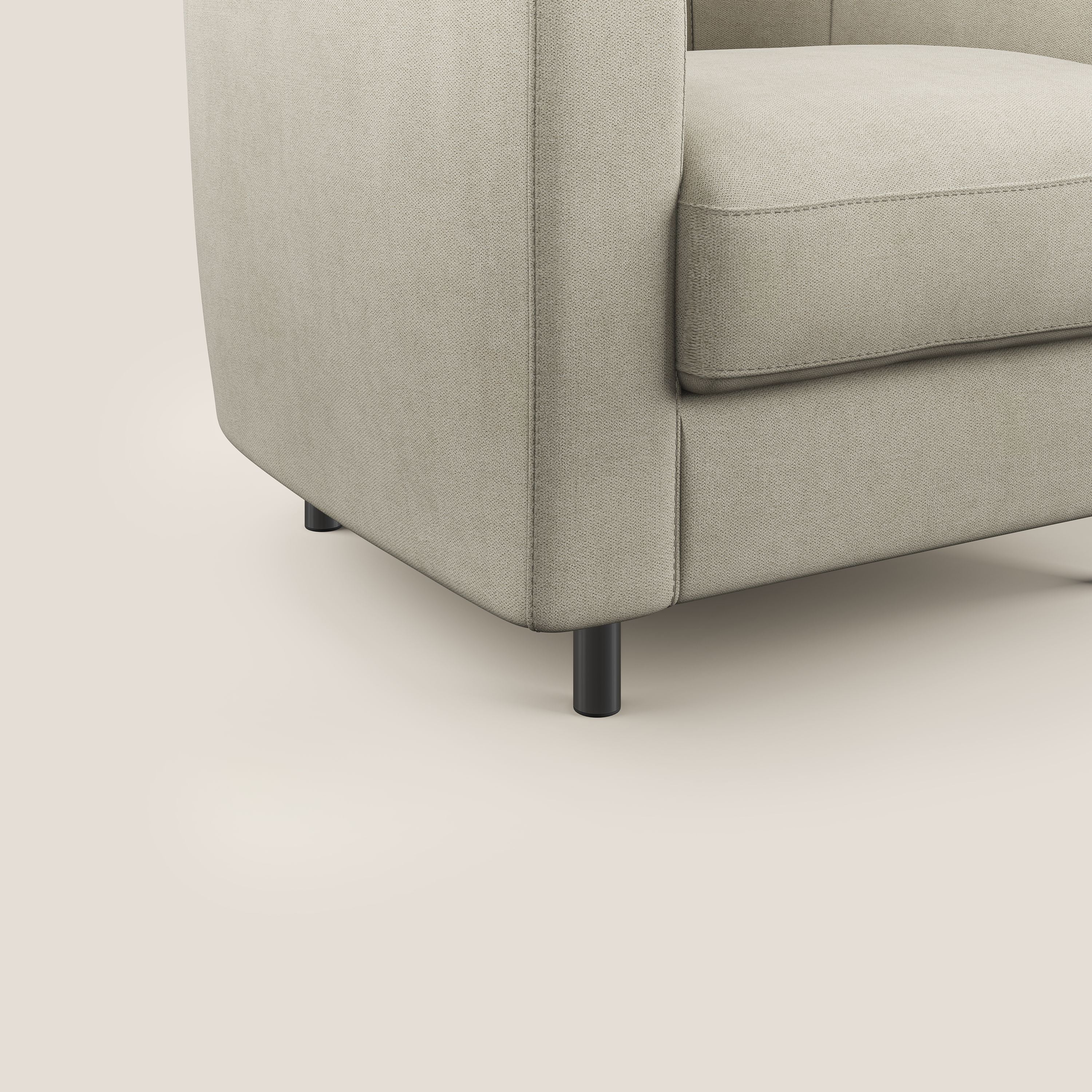 Pandora Poltroncina in tessuto morbido impermeabile T02 panna - divani.store